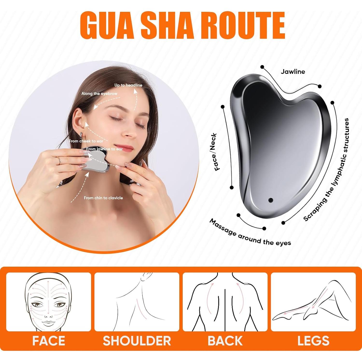 Gua Sha Facial de Terahercios InfiniteRelax - 7.62 cm, Alivio Tensión