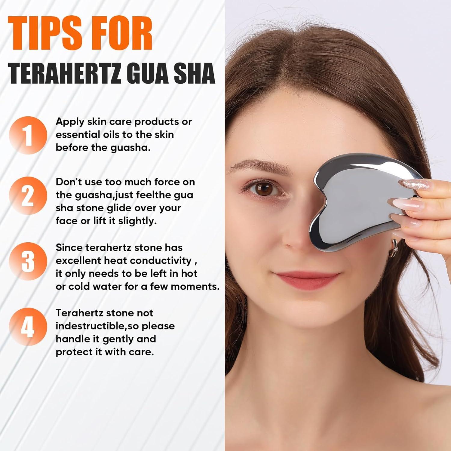 Gua Sha Facial de Terahercios InfiniteRelax - 7.62 cm, Alivio Tensión
