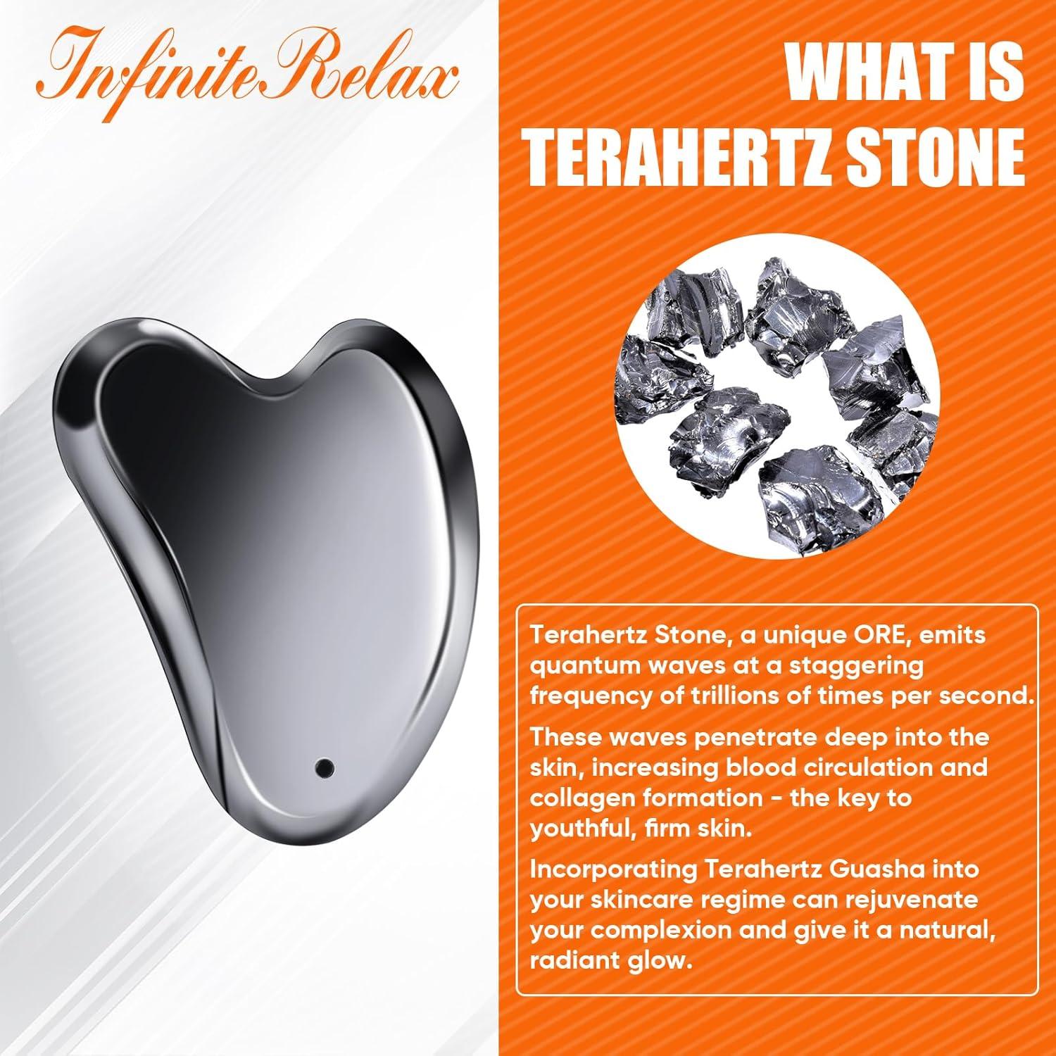 Gua Sha Facial de Terahercios InfiniteRelax - 7.62 cm, Alivio Tensión