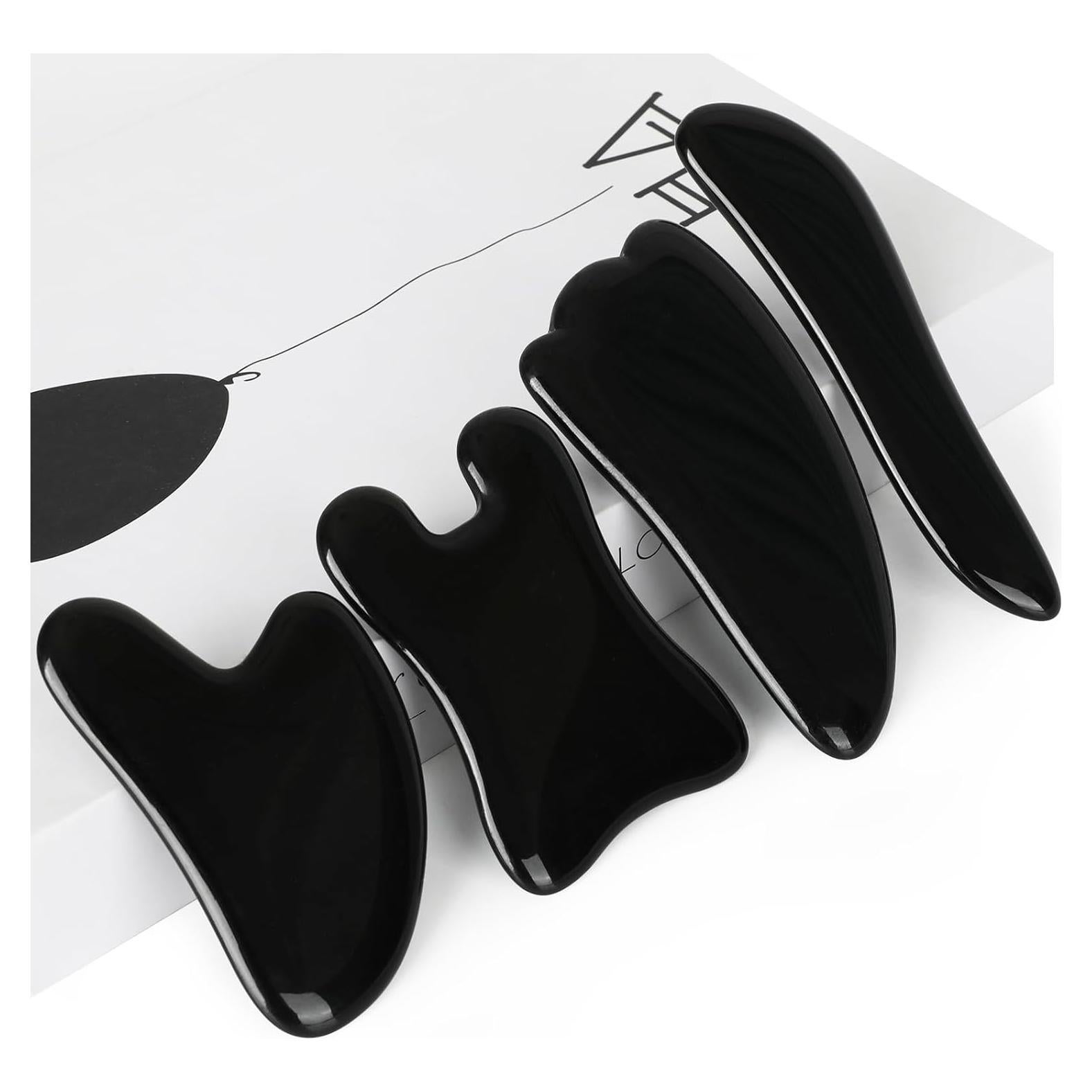 Herramienta de Masaje Gua Sha Airogym - 4 Piezas de Piedra Natural