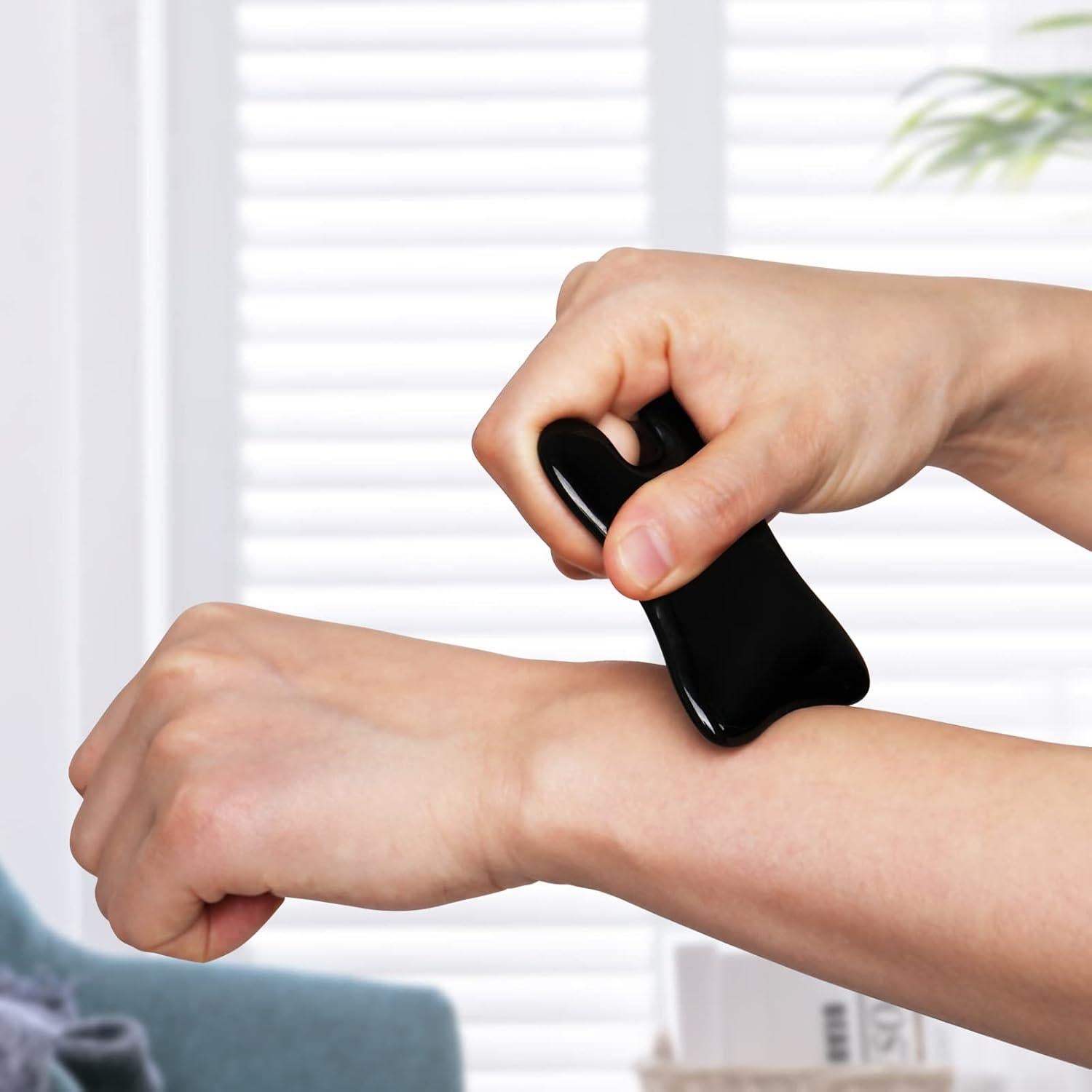 Herramienta de Masaje Gua Sha Airogym - 4 Piezas de Piedra Natural