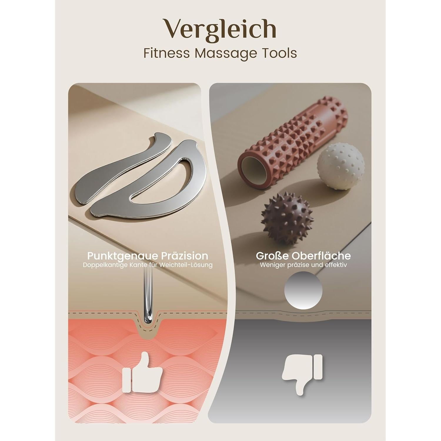 Juego de Herramientas de Gua Sha Rena Chris - Acero Inoxidable