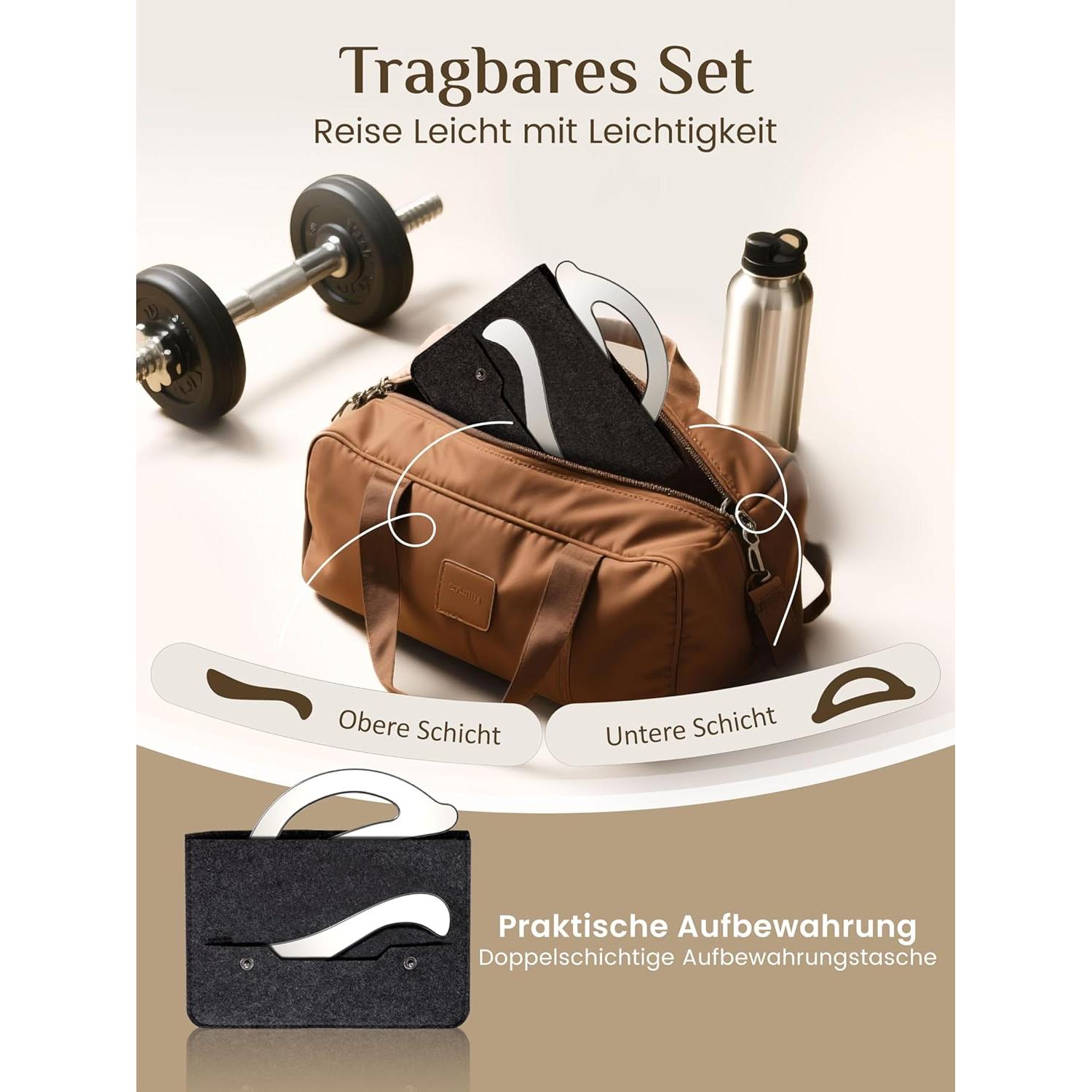 Juego de Herramientas de Gua Sha Rena Chris - Acero Inoxidable