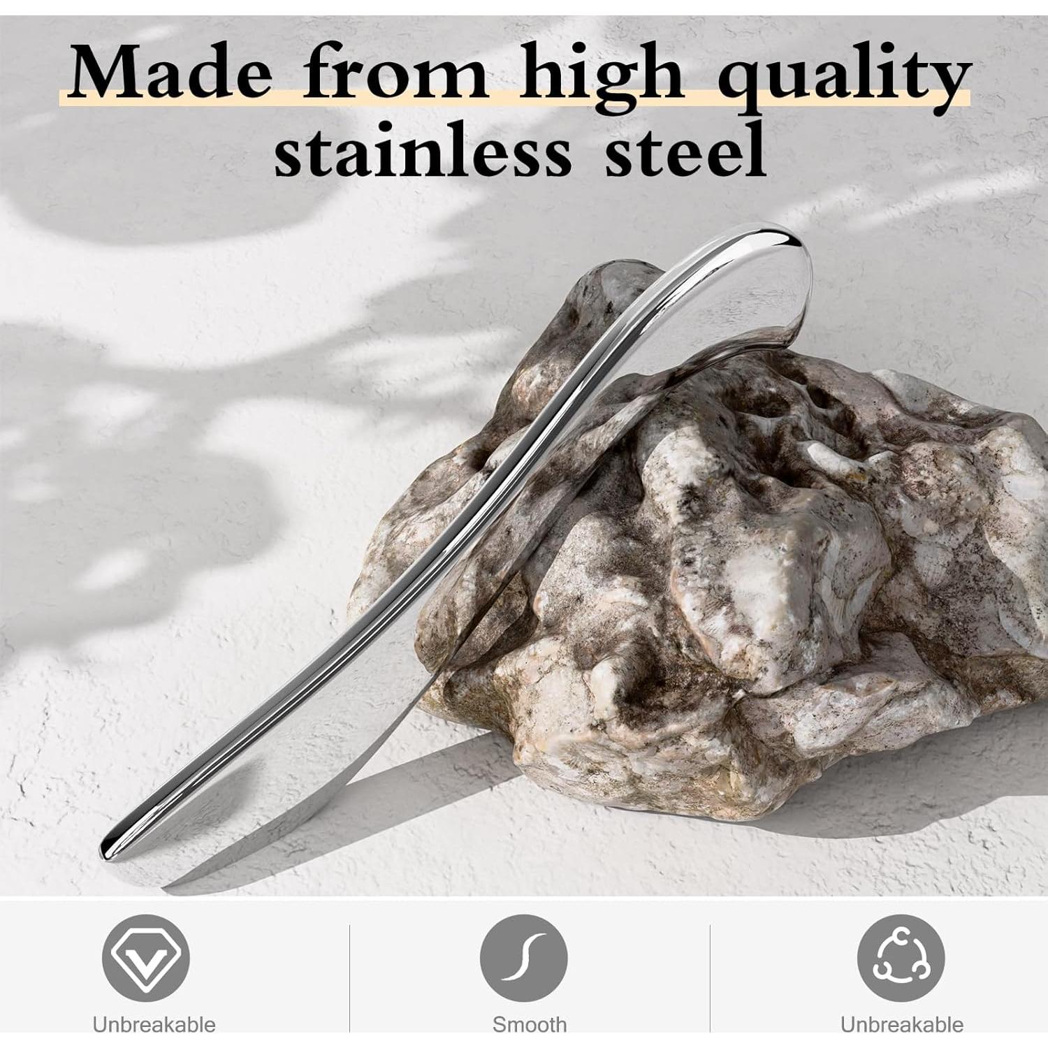 Herramienta Gua Sha Acero Inoxidable AICNLY 5cm para Masaje