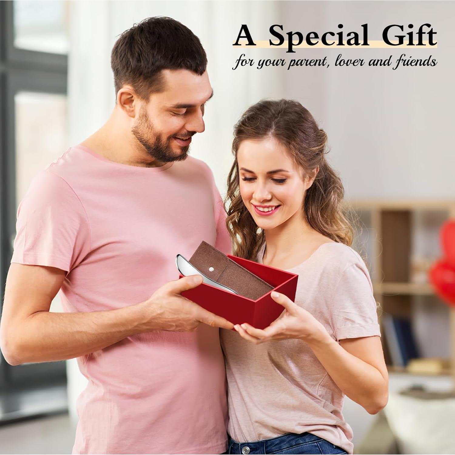 Herramienta Gua Sha Acero Inoxidable AICNLY 5cm para Masaje