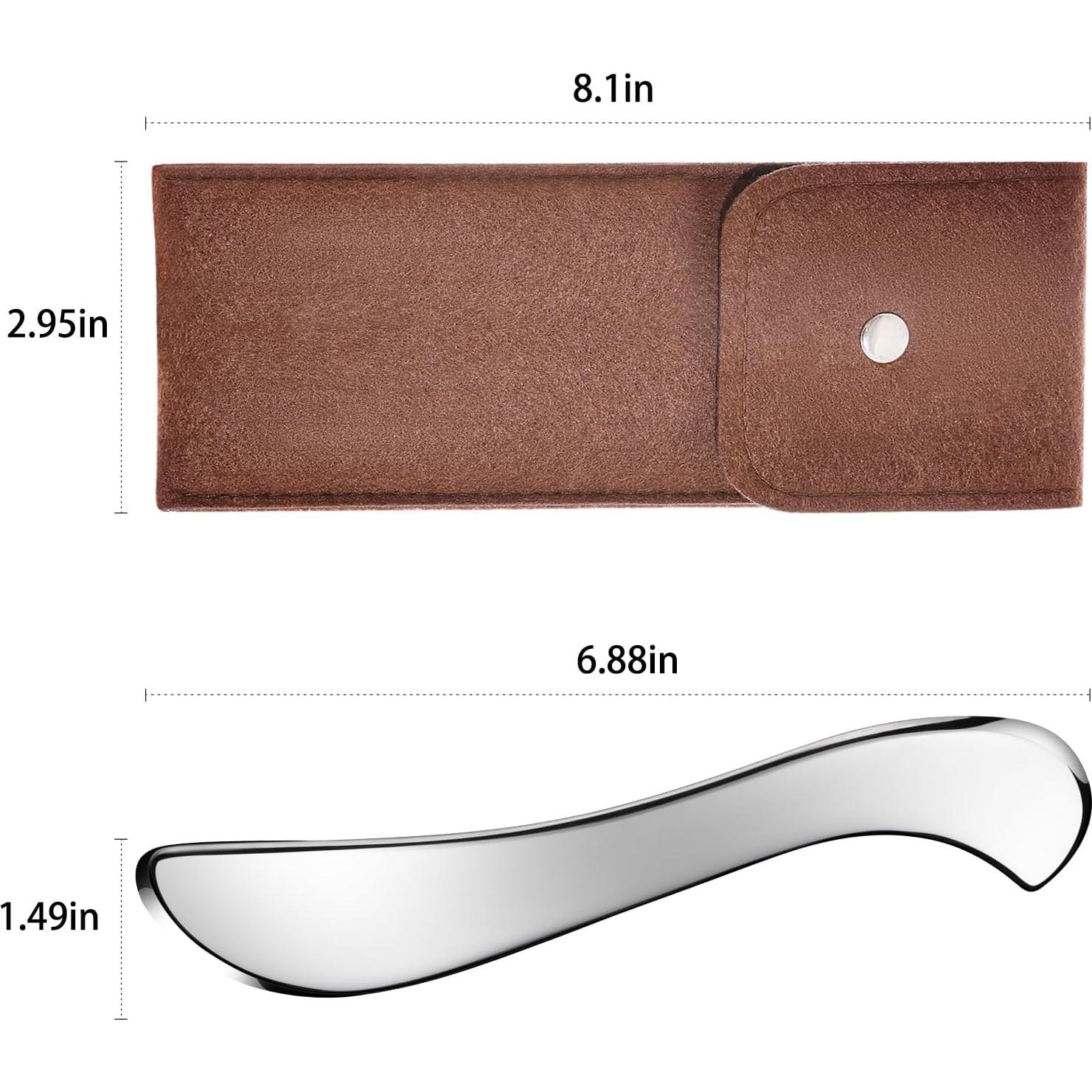 Herramienta Gua Sha Acero Inoxidable AICNLY 5cm para Masaje