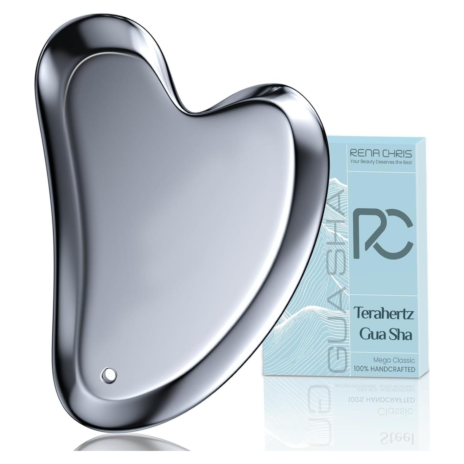 Herramienta Facial Gua Sha Rena Chris Teraherzo 10.4x6.9cm