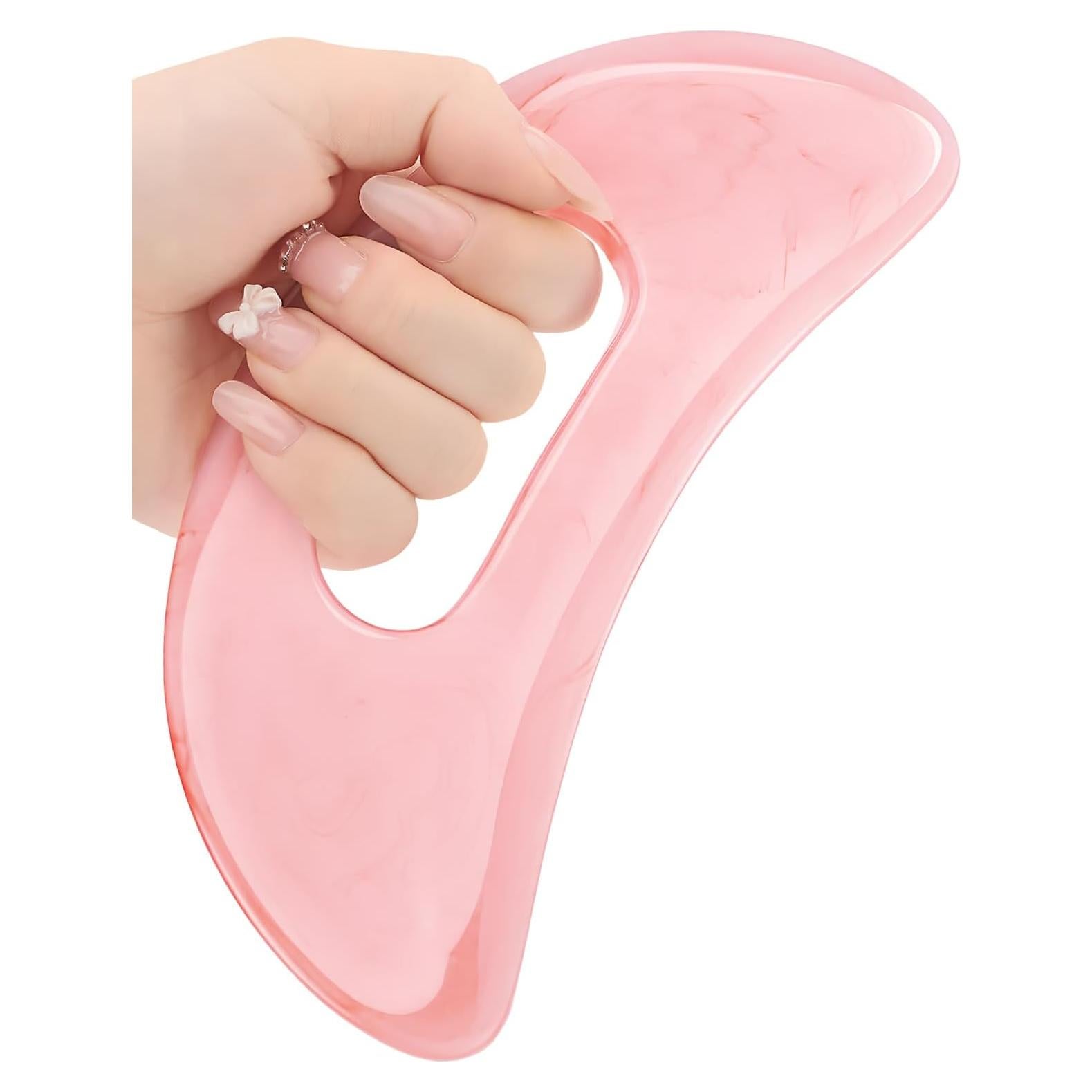 Herramienta de Masaje Gua Sha Grande Qiifaiikooii 18 cm Resina