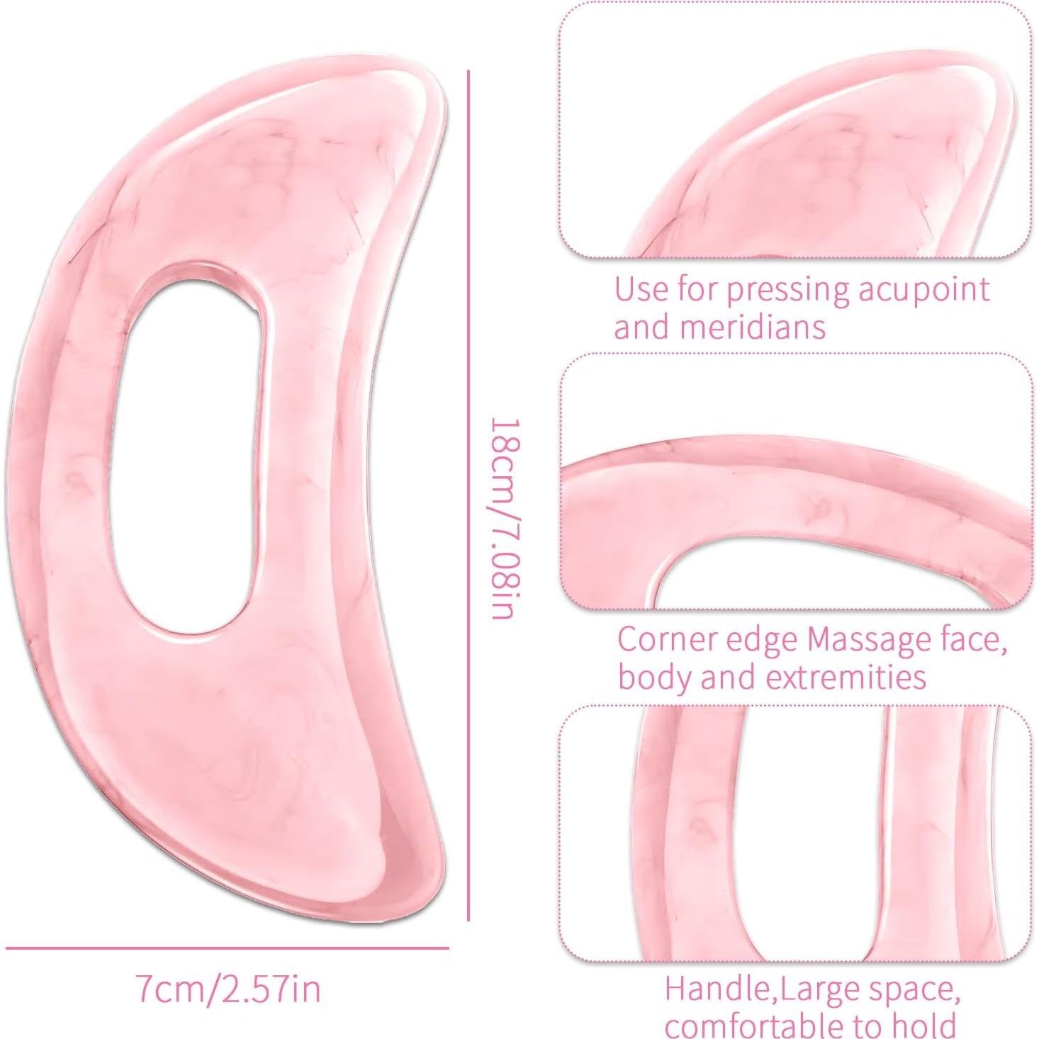 Herramienta de Masaje Gua Sha Grande Qiifaiikooii 18 cm Resina