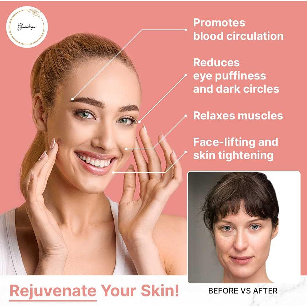 Herramienta Gua Sha de Cuarzo Blanco Natural GUASHAPE - Facial