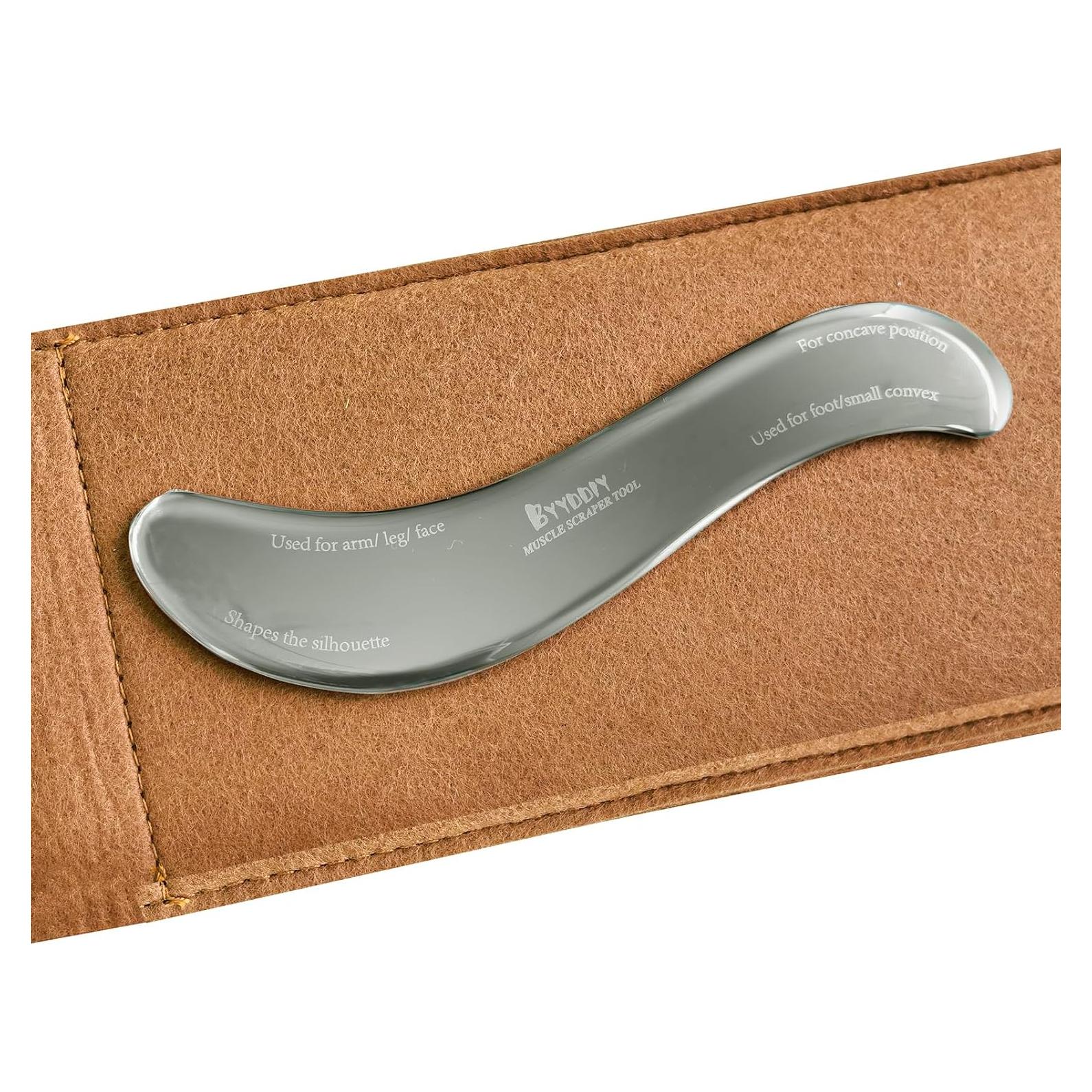 Raspador Gua Sha de Acero Inoxidable BYYDDIY - Terapia Física