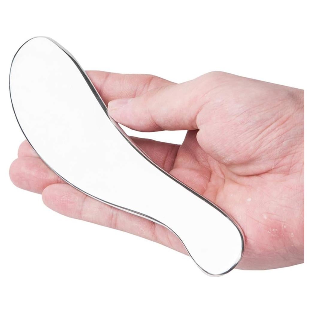 Herramienta Gua Sha Allshow de Acero Inoxidable 17.8x3.8cm