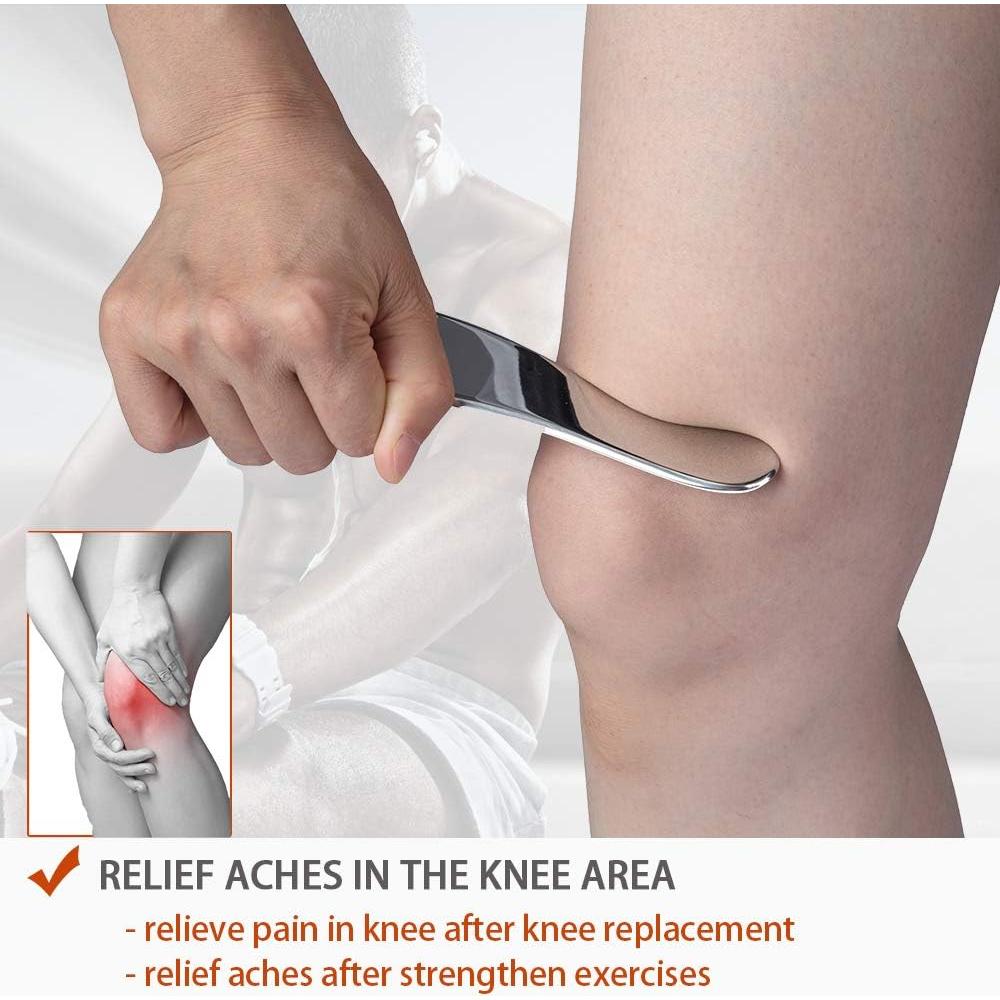 Herramienta Gua Sha Allshow de Acero Inoxidable 17.8x3.8cm