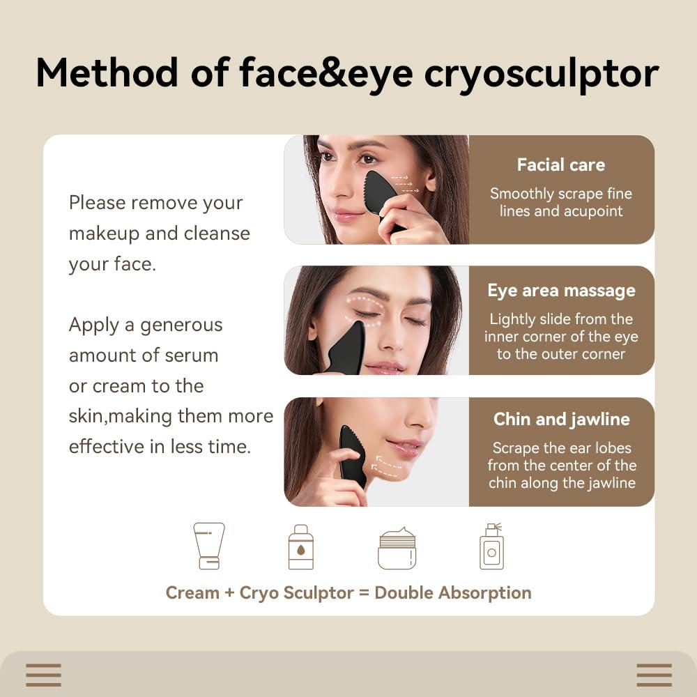 Herramienta Gua Sha Facial BEOVEA - Masaje de Metal Premium 12.3cm