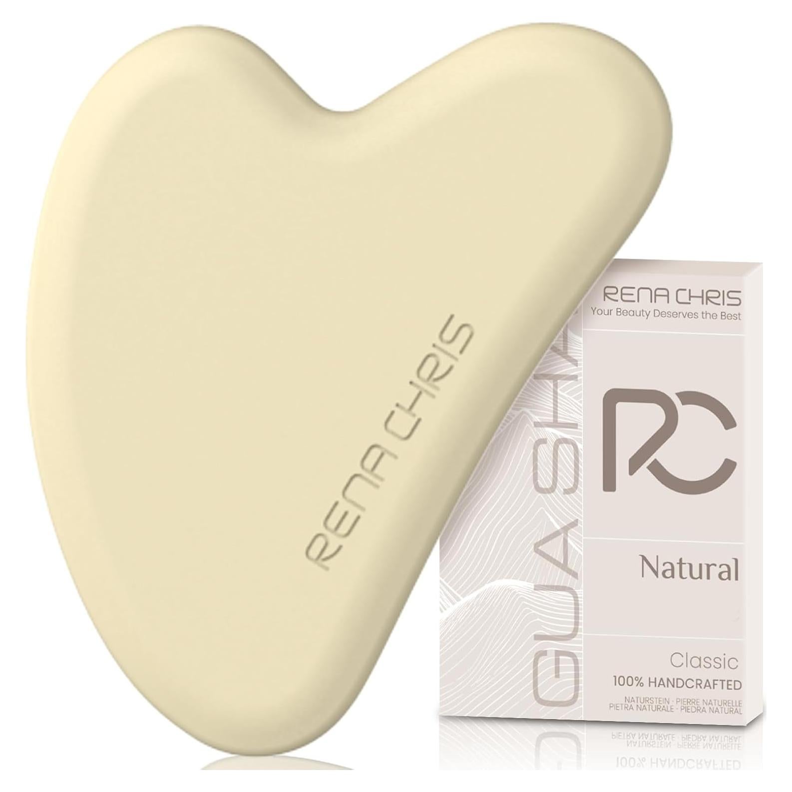 Herramienta Gua Sha Facial Rena Chris de Silicona 7.1x4.6cm