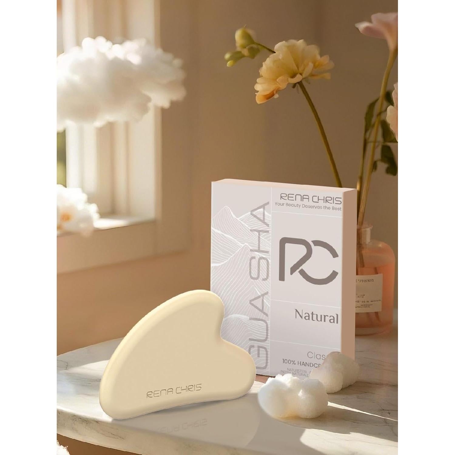 Herramienta Gua Sha Facial Rena Chris de Silicona 7.1x4.6cm