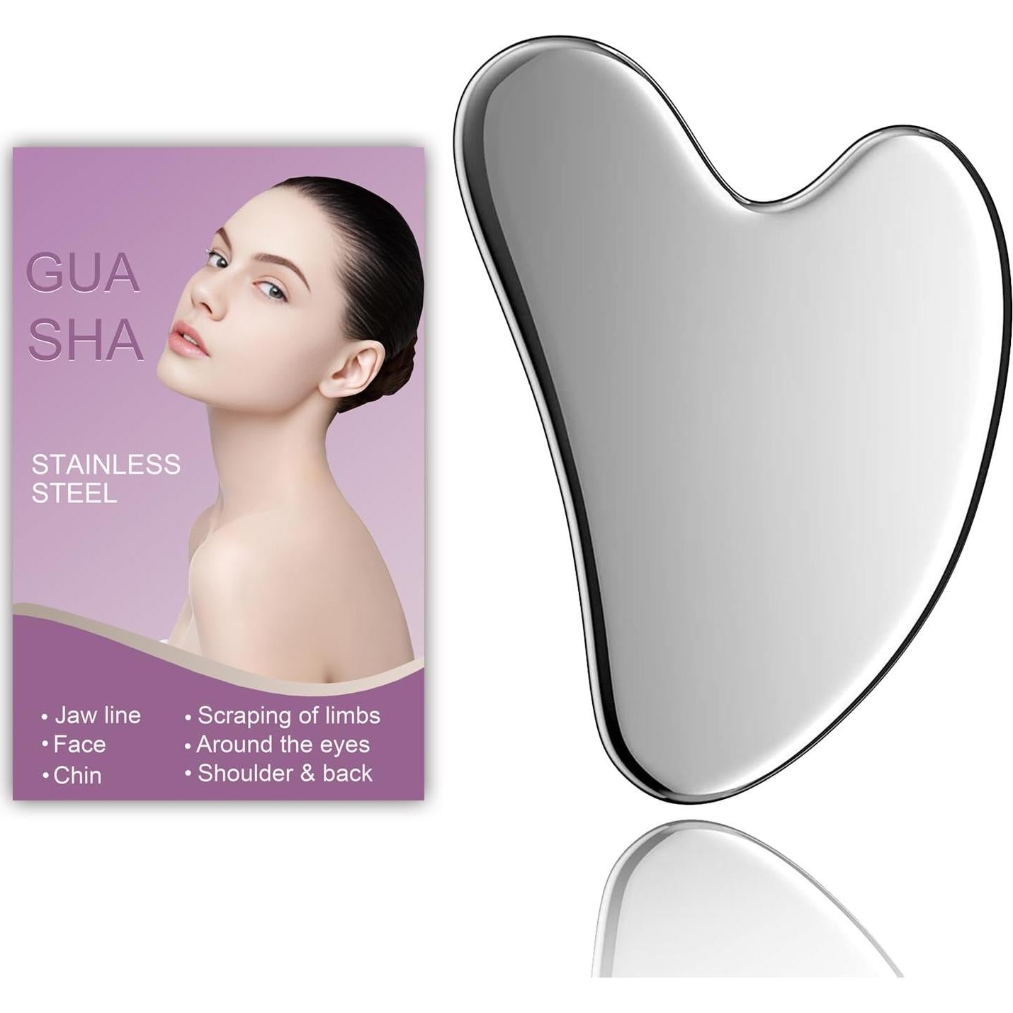 Herramienta Facial Gua Sha Acero Inoxidable EDCBMB 13.78cm