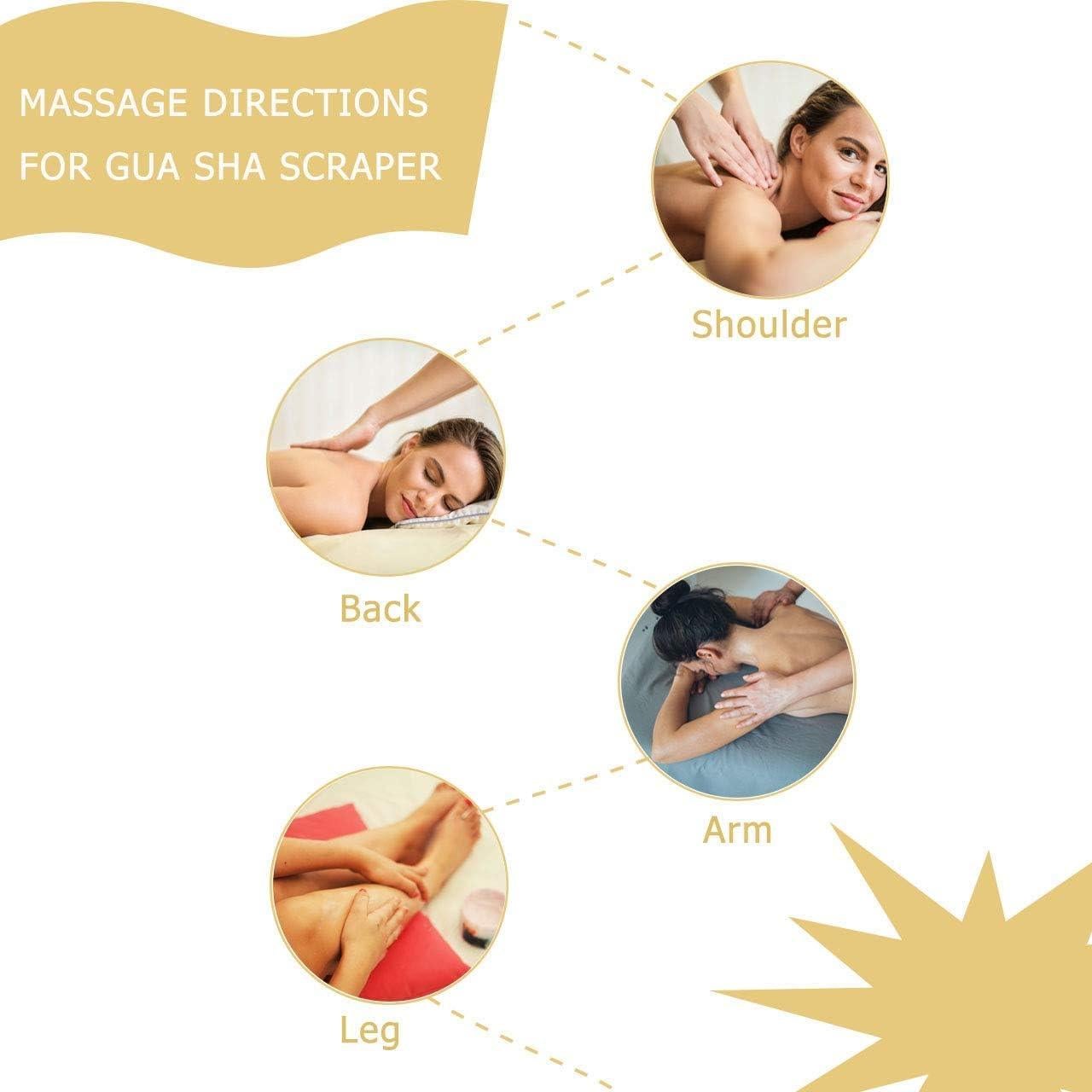 Set de Masaje Gua Sha Jovivi 2 Piezas Cuerno Natural