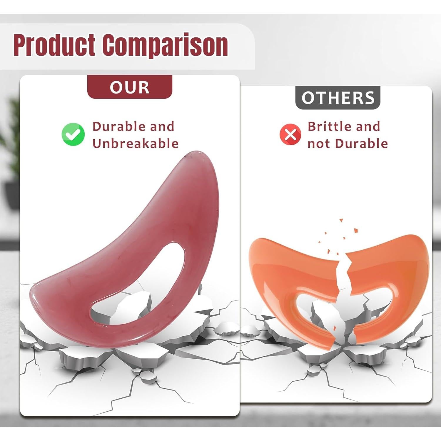 Herramienta Gua Sha Grande RAAFI para Drenaje Linfático y Celulitis