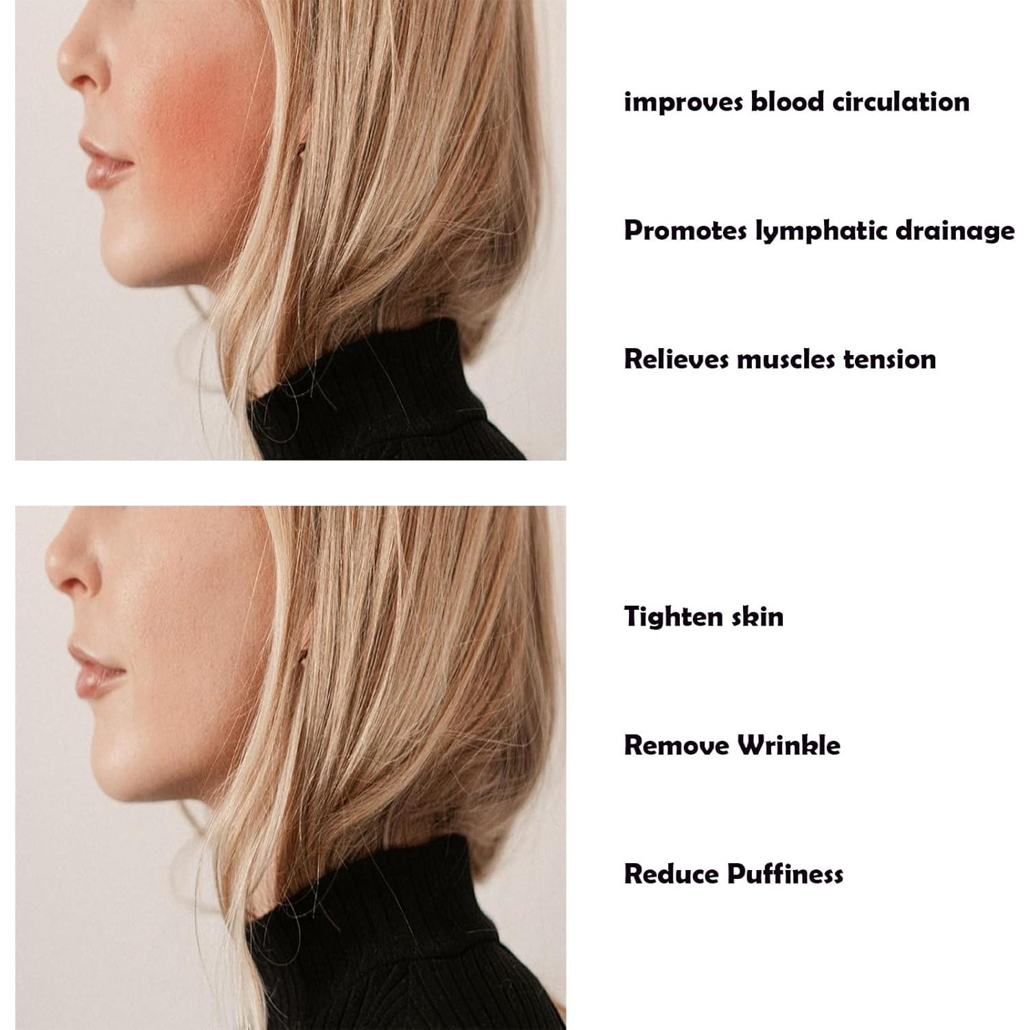 Juego de Gua Sha y Rodillo Facial Samherome - Jade Rosa Natural