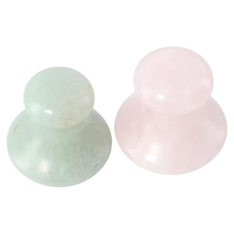 Rodillo de Masaje Facial Gua Sha Vctitil - Jade Rosa y Verde
