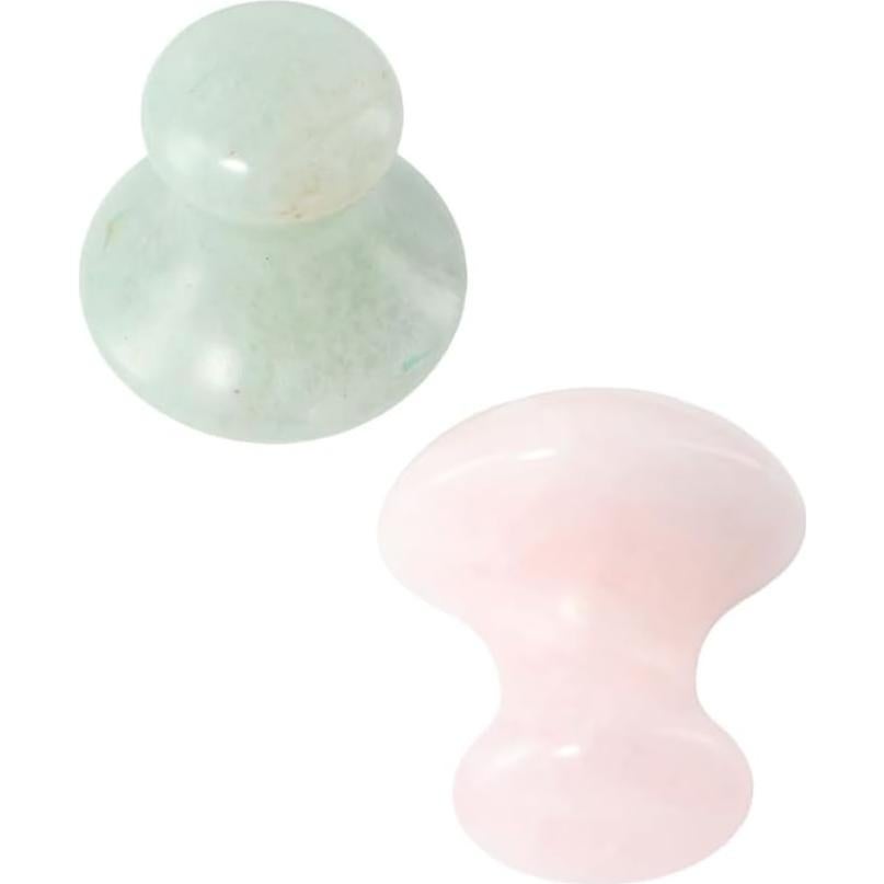 Rodillo de Masaje Facial Gua Sha Vctitil - Jade Rosa y Verde