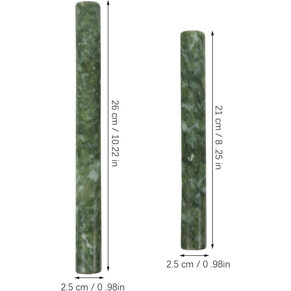 Rodillo de masa Amosfun de mármol verde 26 cm - Herramienta de cocina