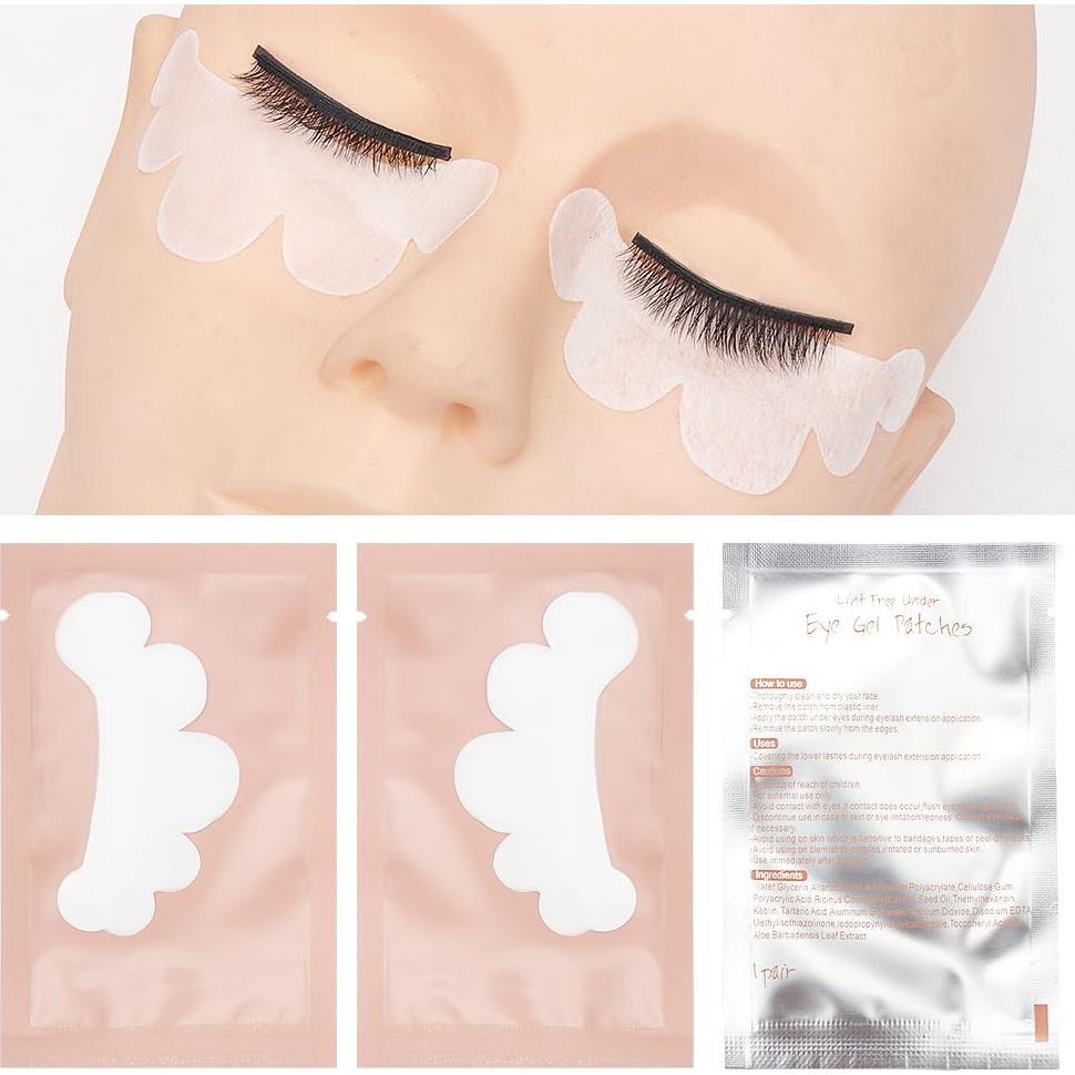 100 Pares Almohadillas Gel Ojos YS Hidrogel Rosa Sin Pelusa