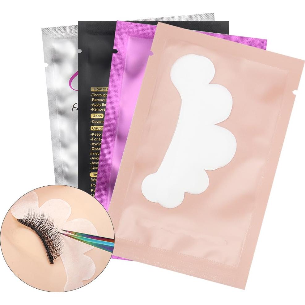 100 Pares Almohadillas Gel Ojos YS Hidrogel Rosa Sin Pelusa