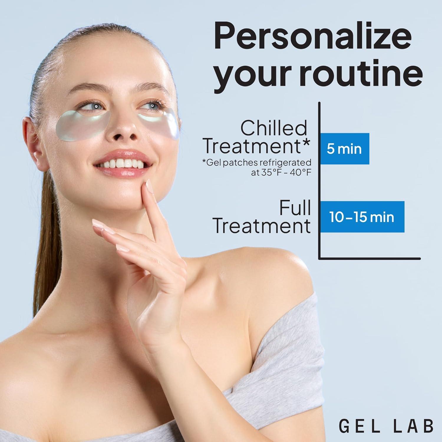 Parches Hidratantes para Ojos REGLOW con Ácido Hialurónico y Cafeína - 60 Unidades