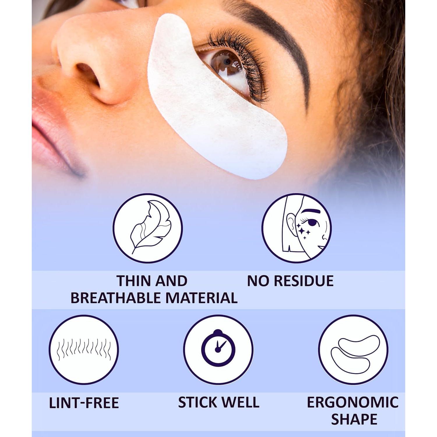 100 Pares Almohadillas de Gel Stacy Lash para Ojos con Aloe Vera