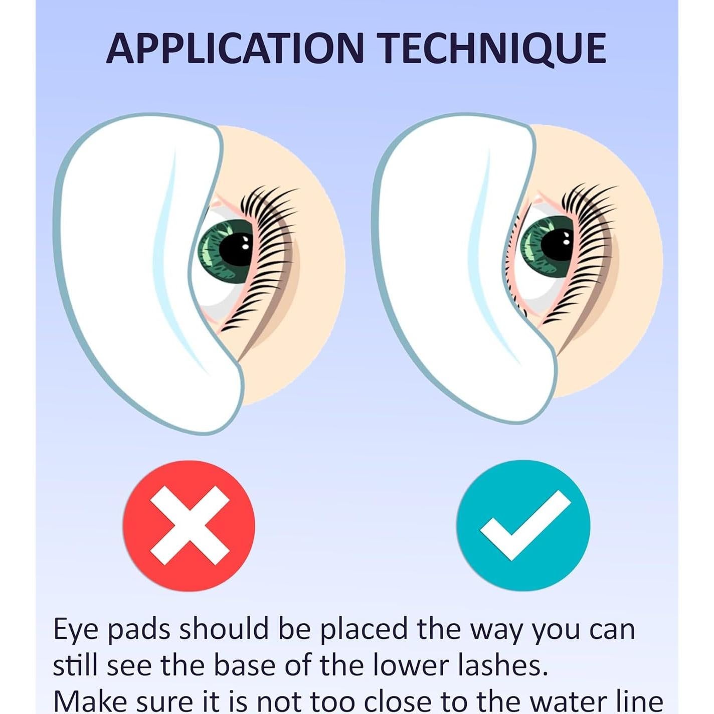 100 Pares Almohadillas de Gel Stacy Lash para Ojos con Aloe Vera