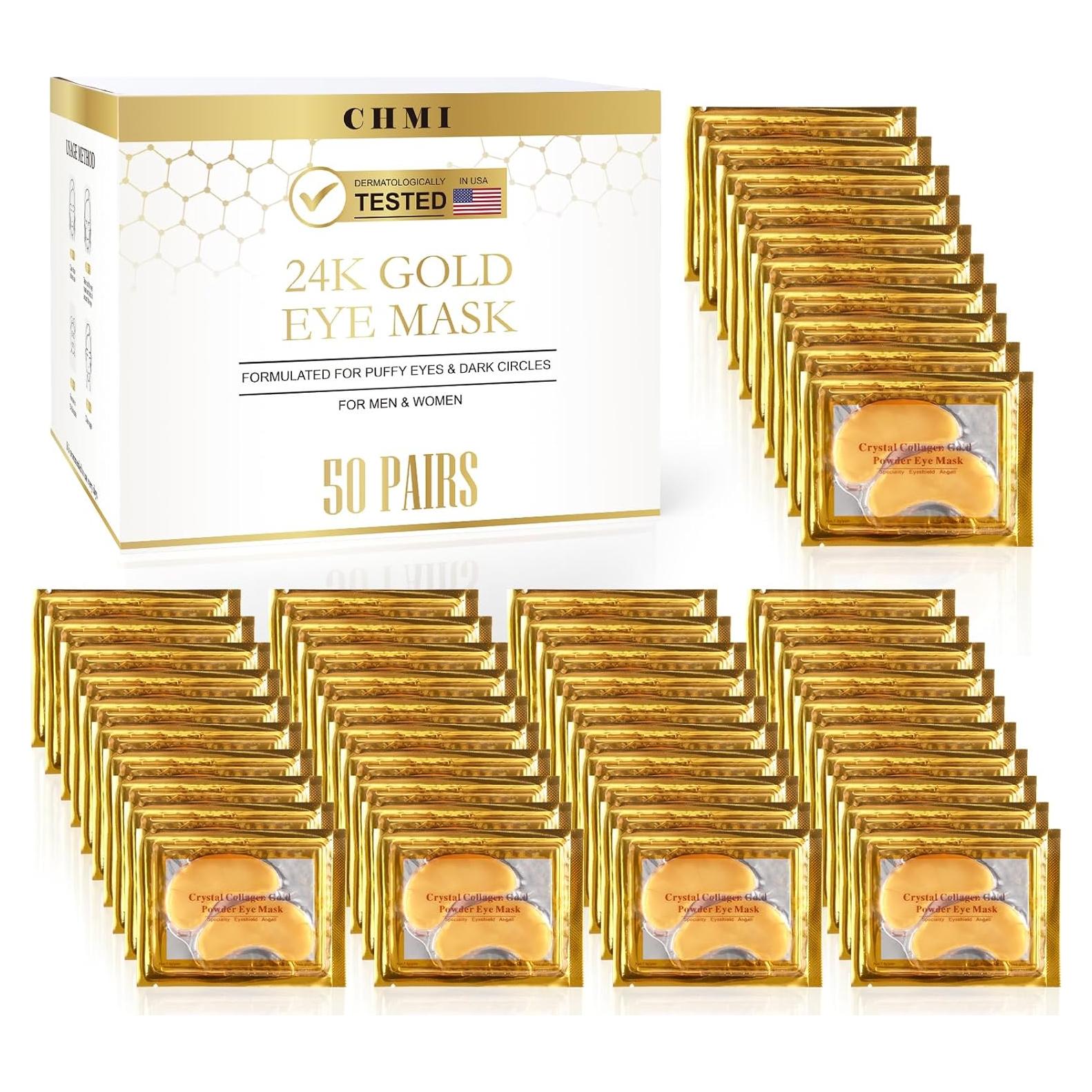 Parche para Ojos CHMI 24K Oro - 50 Pares Hidratantes
