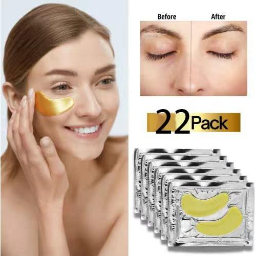 Parche de Ojos de Oro 24K Top Fortune - 22 Pares Colágeno