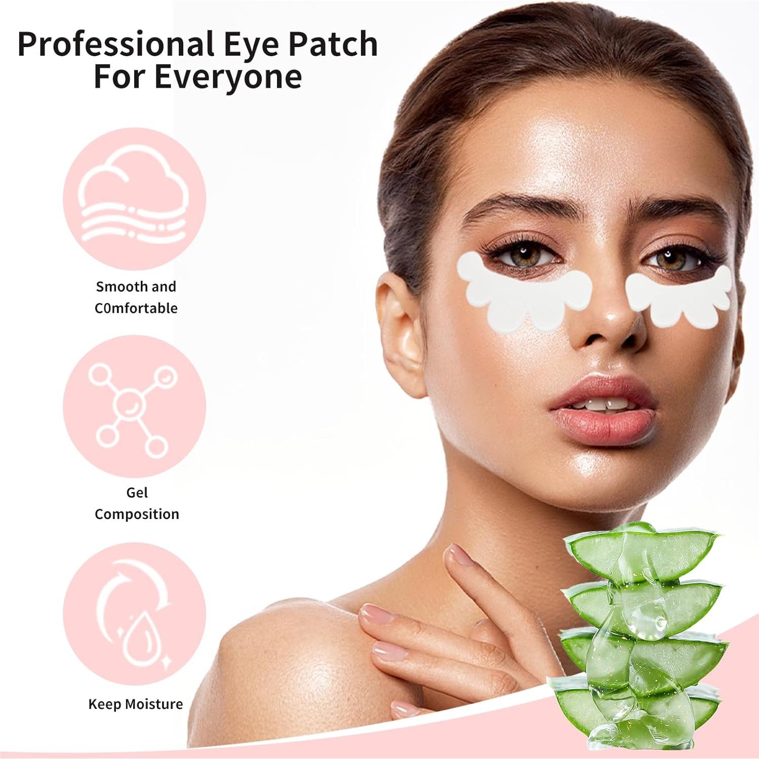 50 Pares Almohadillas Gel Ojos Yisu Rosa Autoadhesivas