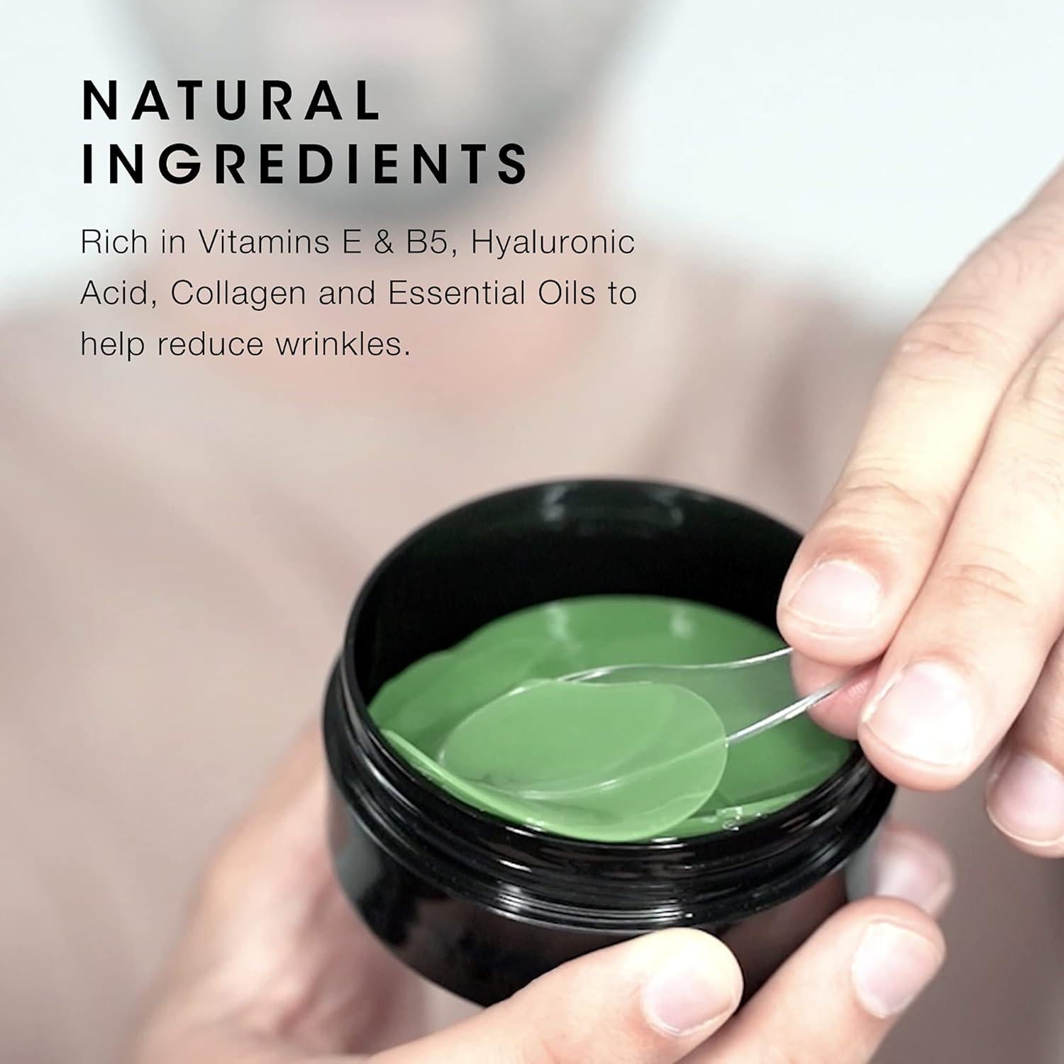 Parche de Gel para Ojos Pacinos - 60 Piezas, Anti-Hinchazón y Arrugas