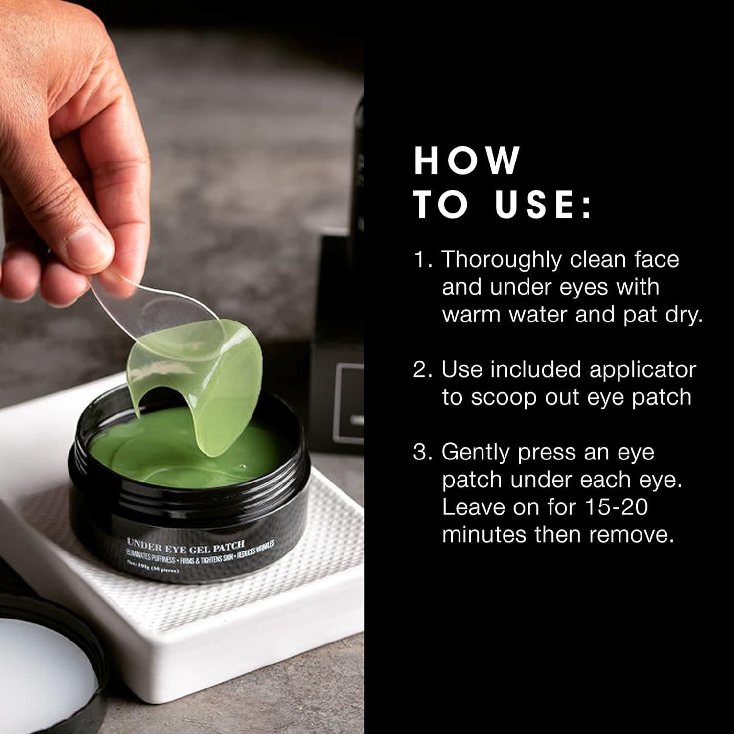 Parche de Gel para Ojos Pacinos - 60 Piezas, Anti-Hinchazón y Arrugas