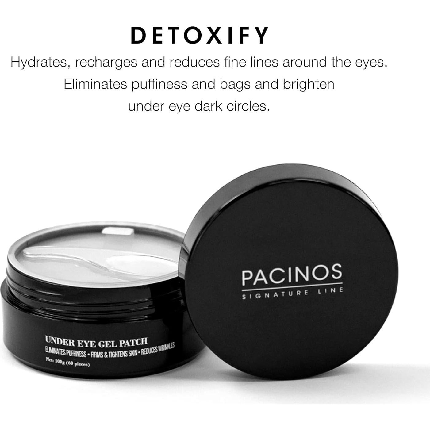 Parche de Gel para Ojos Pacinos - 60 Piezas, Anti-Hinchazón y Arrugas