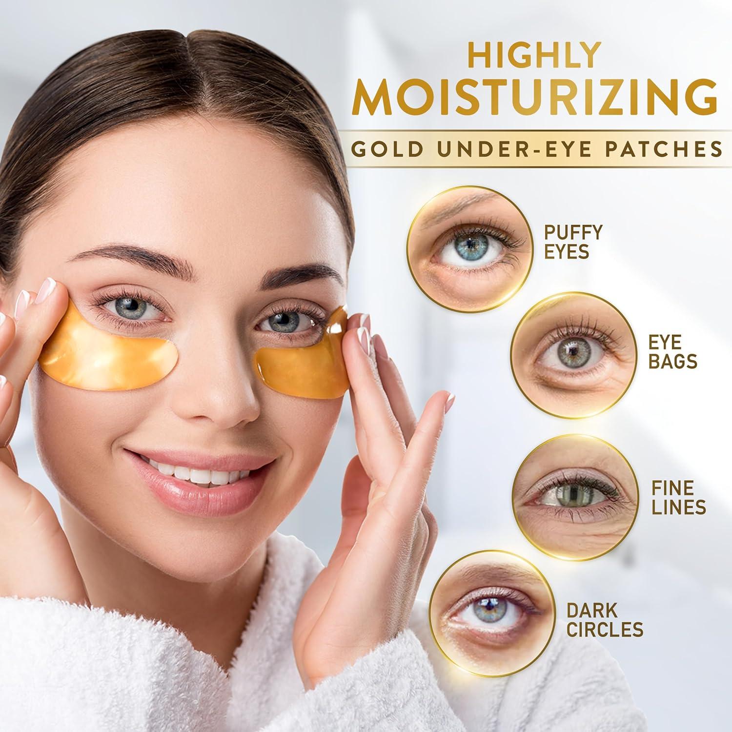 Parche para Ojos 72 Parches Colágeno Puro Oro 24K