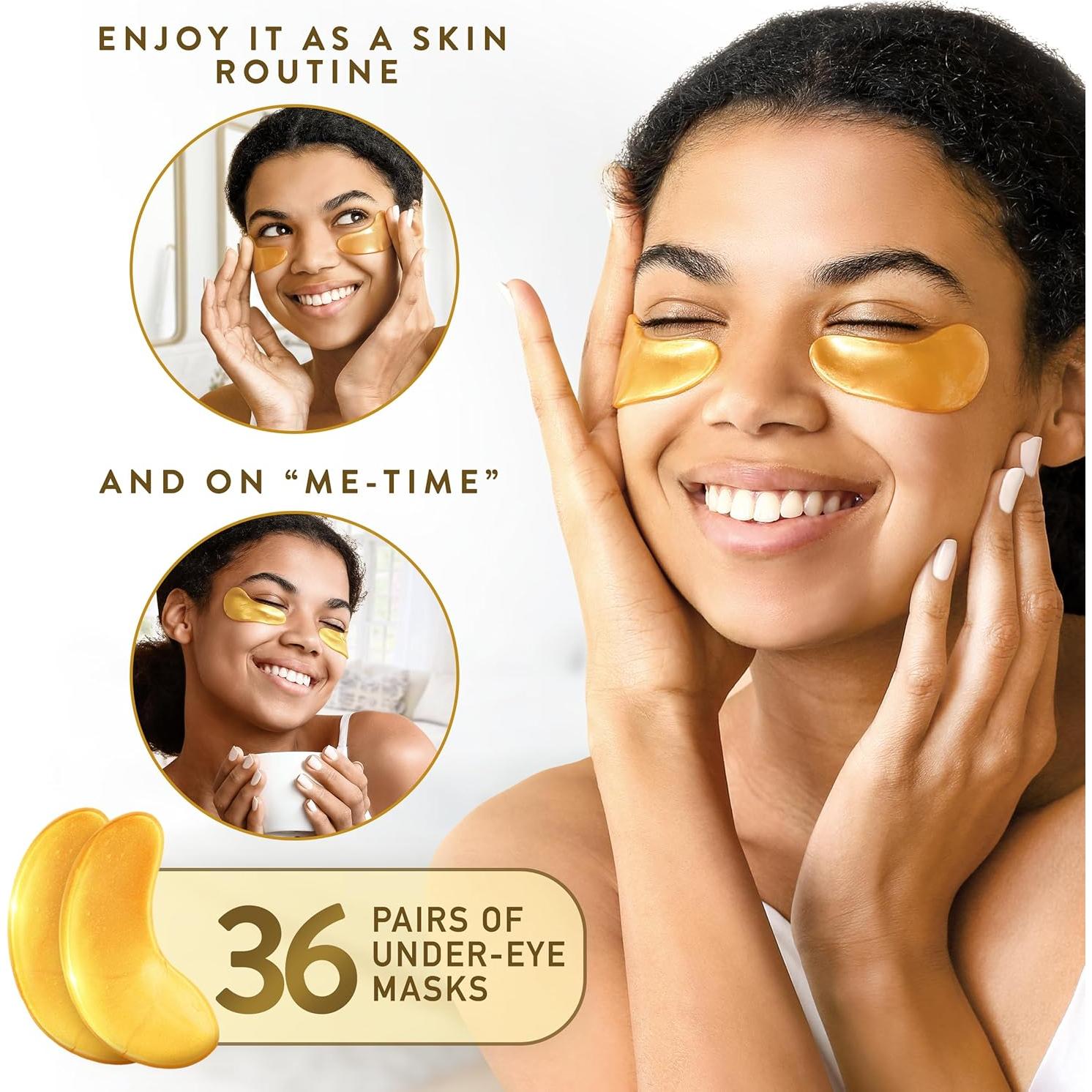 Parche para Ojos 72 Parches Colágeno Puro Oro 24K