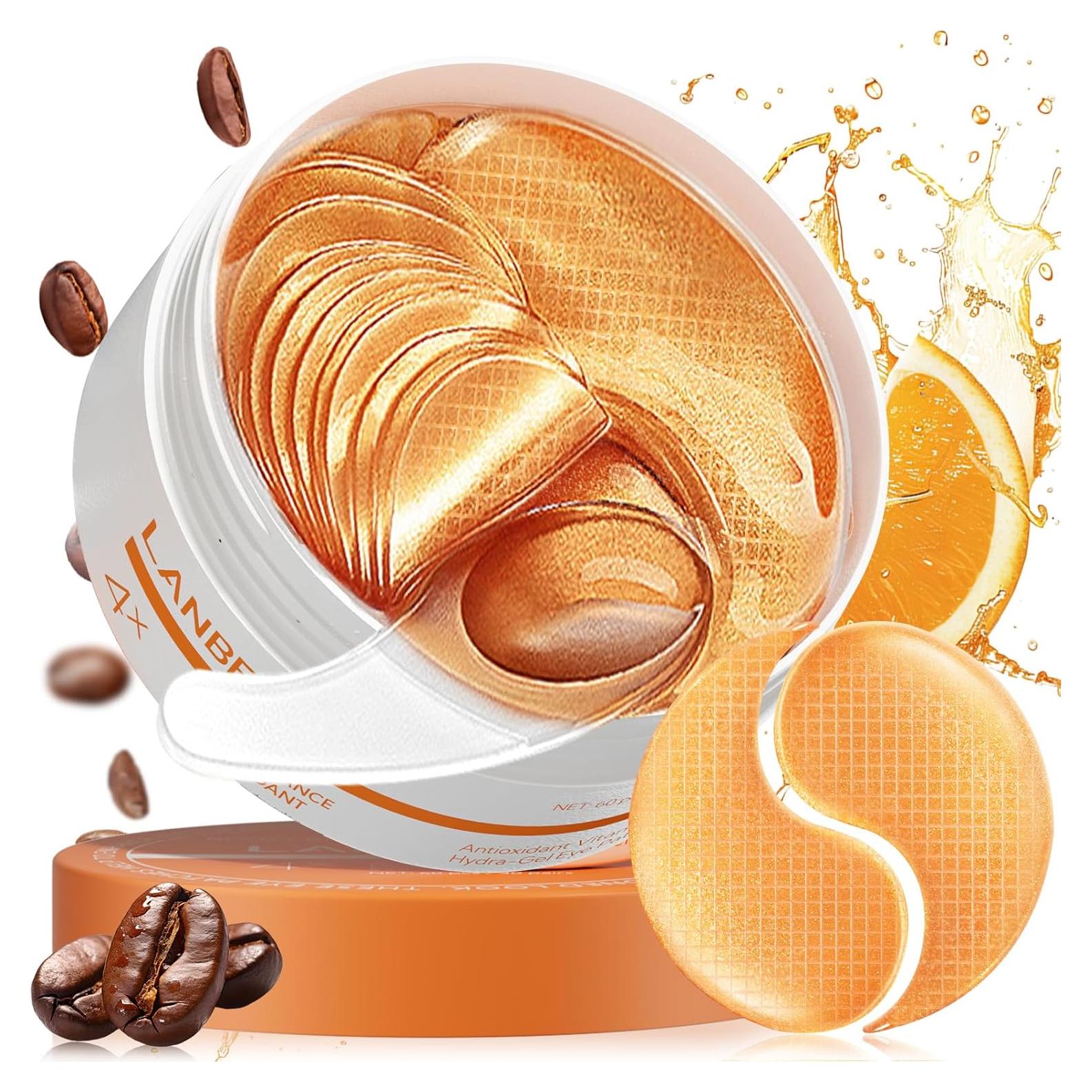 Parches para Ojos LANBENA con Vitamina C - 30 Pares Hidratantes