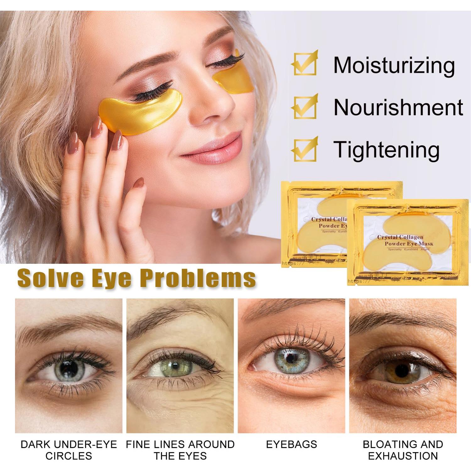 30 Pares de Mascarillas de Ojos y Labios de Oro 24K Miniling