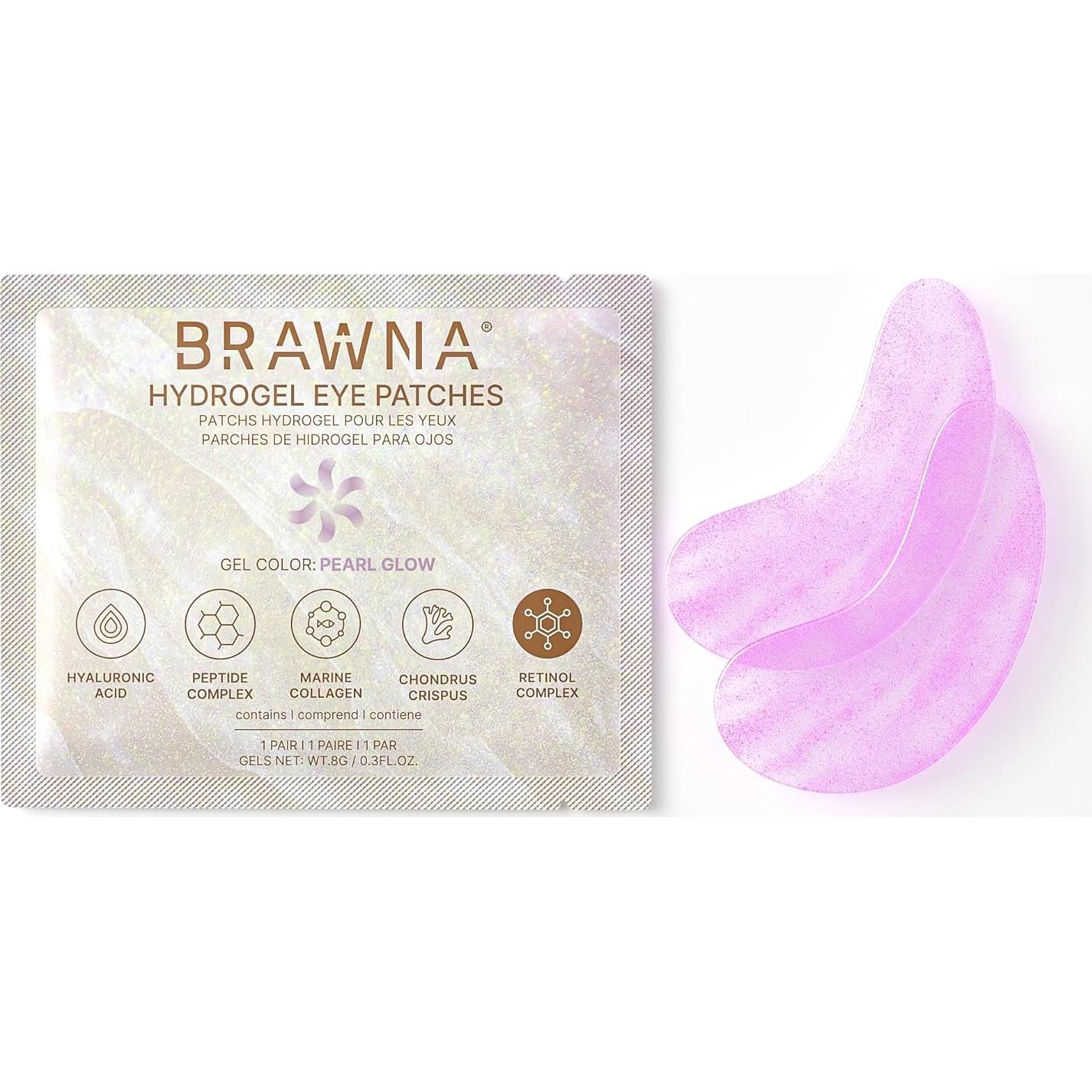 Parche Hidrogel para Ojos BRAWNA con Retinol y Colágeno - 24 Pares