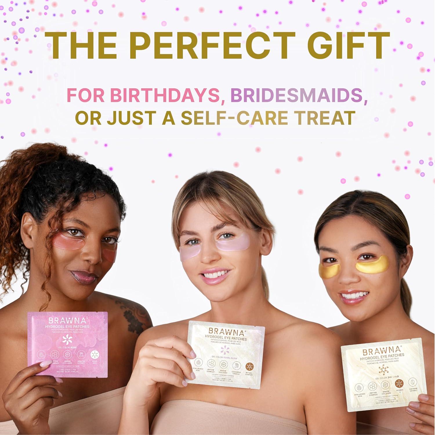 Parche Hidrogel para Ojos BRAWNA con Retinol y Colágeno - 24 Pares