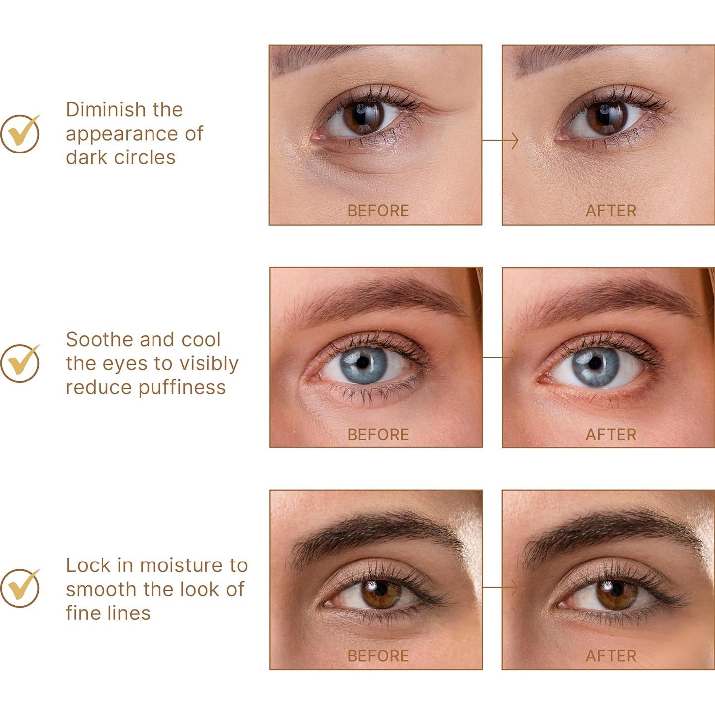 Parche Hidrogel para Ojos BRAWNA con Retinol y Colágeno - 24 Pares