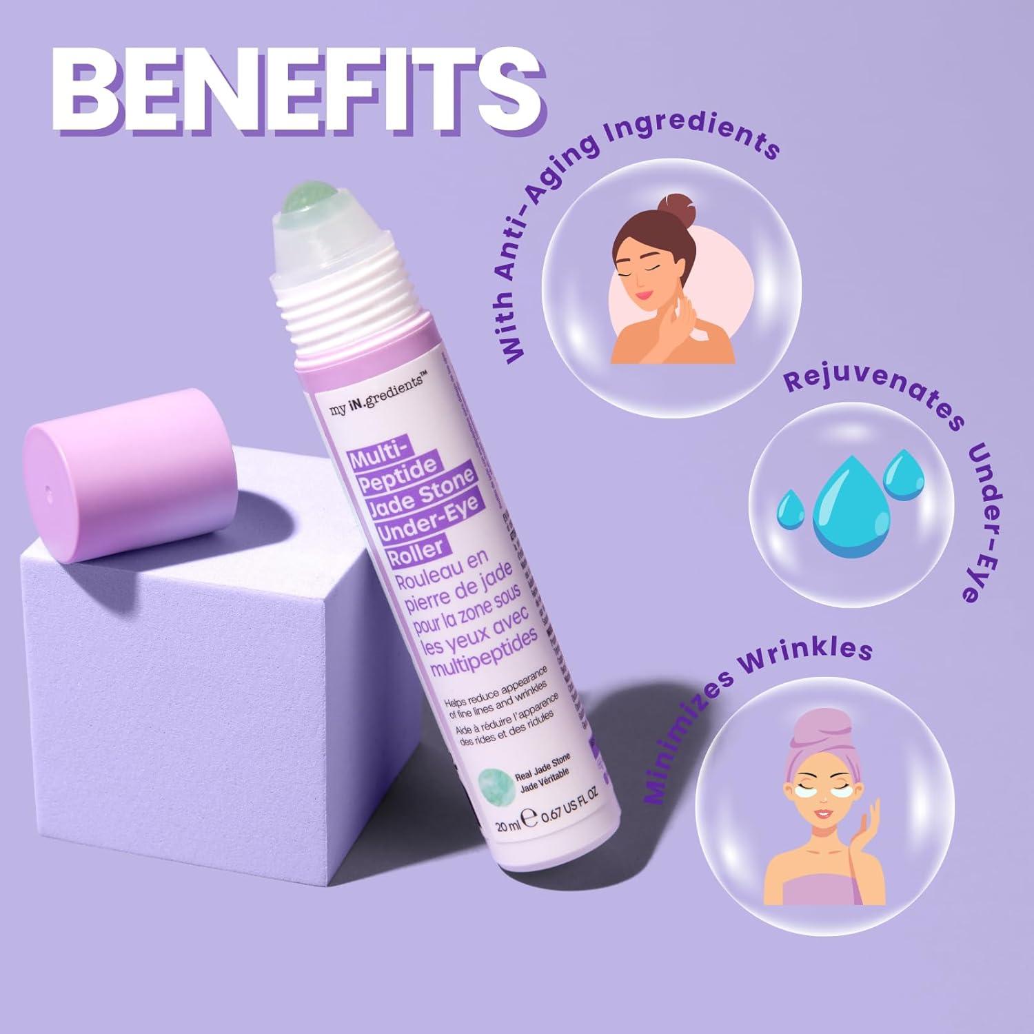 Suero Hidratante para Ojos Masque Bar 20ml con Rodillo Jade