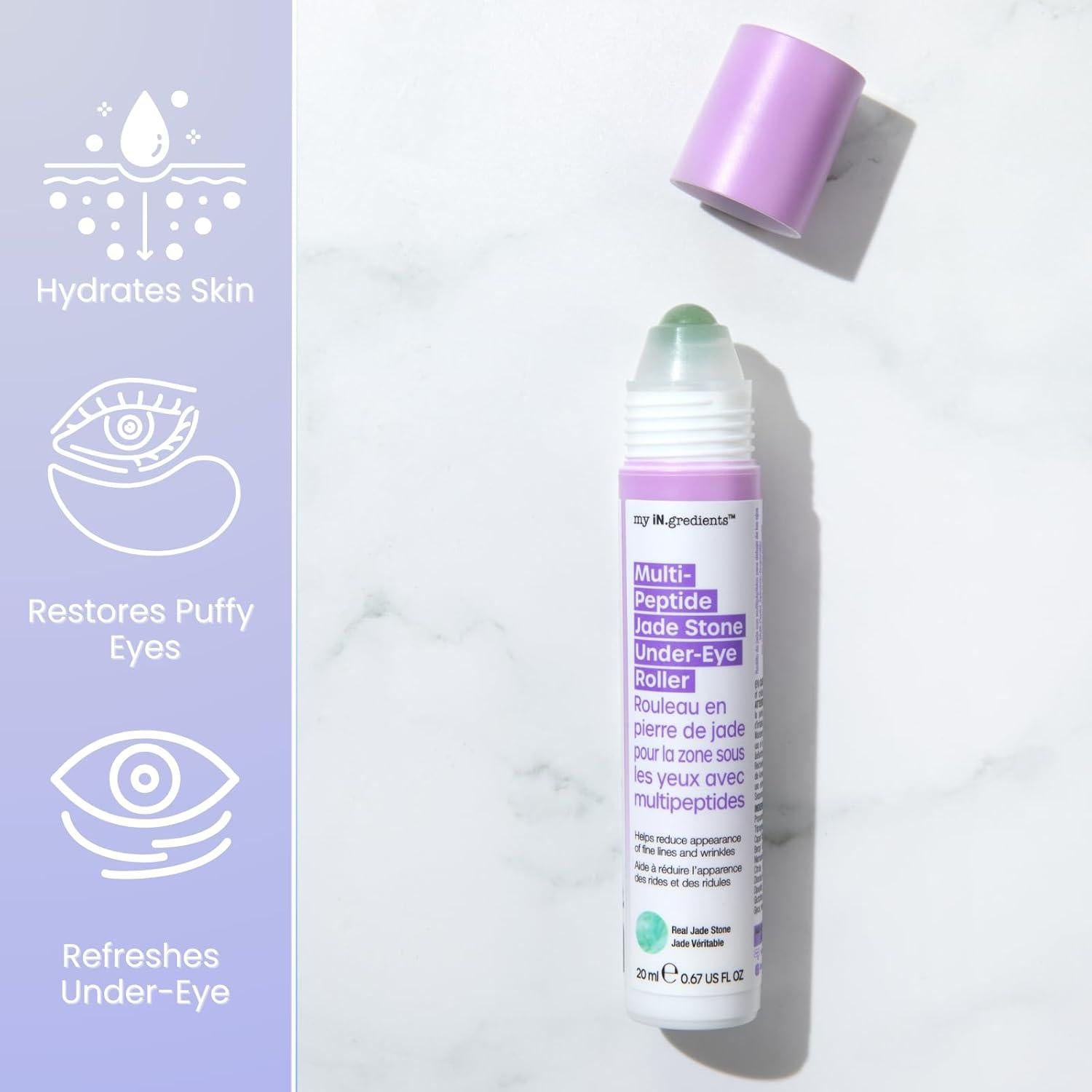 Suero Hidratante para Ojos Masque Bar 20ml con Rodillo Jade