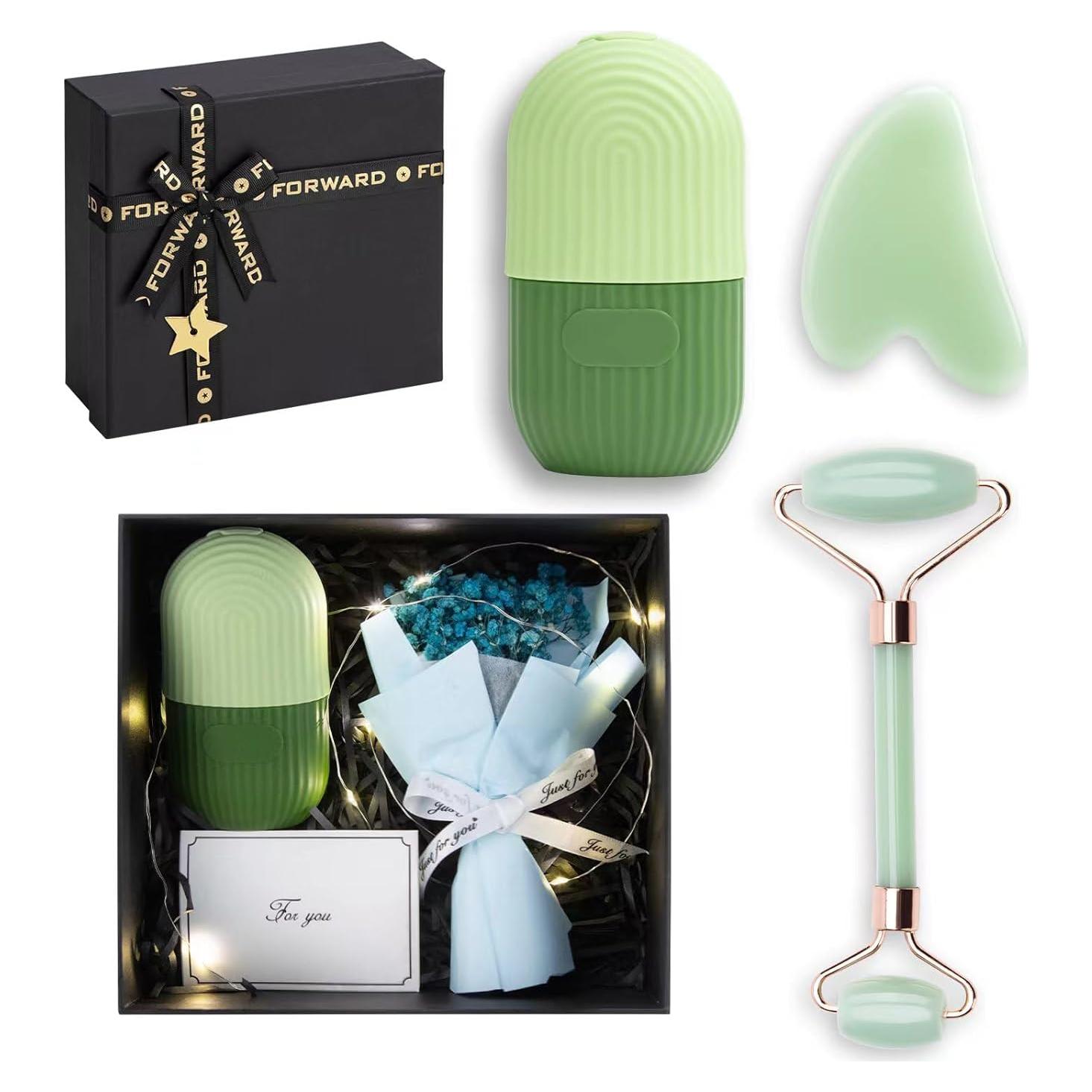 Rodillo de Hielo Facial Bestmemories + Gua Sha + Molde de Silicona