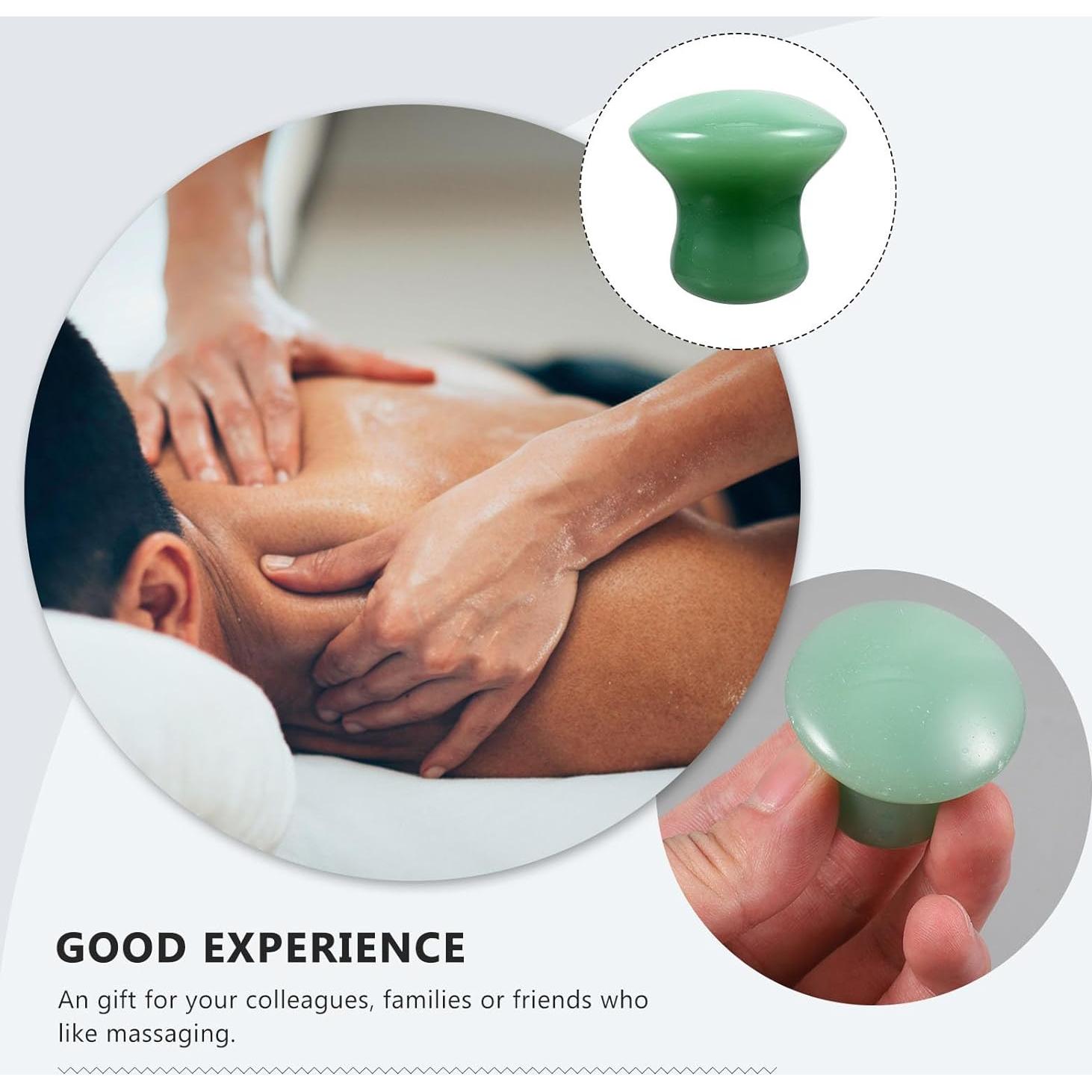 Masajeador Facial Gua Sha FOMIYES - 2 Piezas Jade Verde