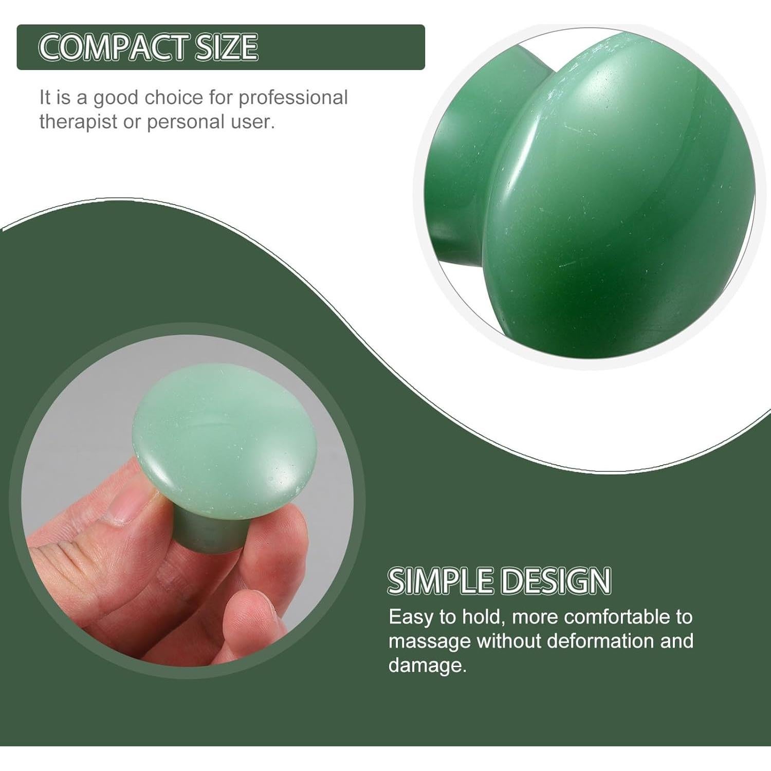 Masajeador Facial Gua Sha FOMIYES - 2 Piezas Jade Verde